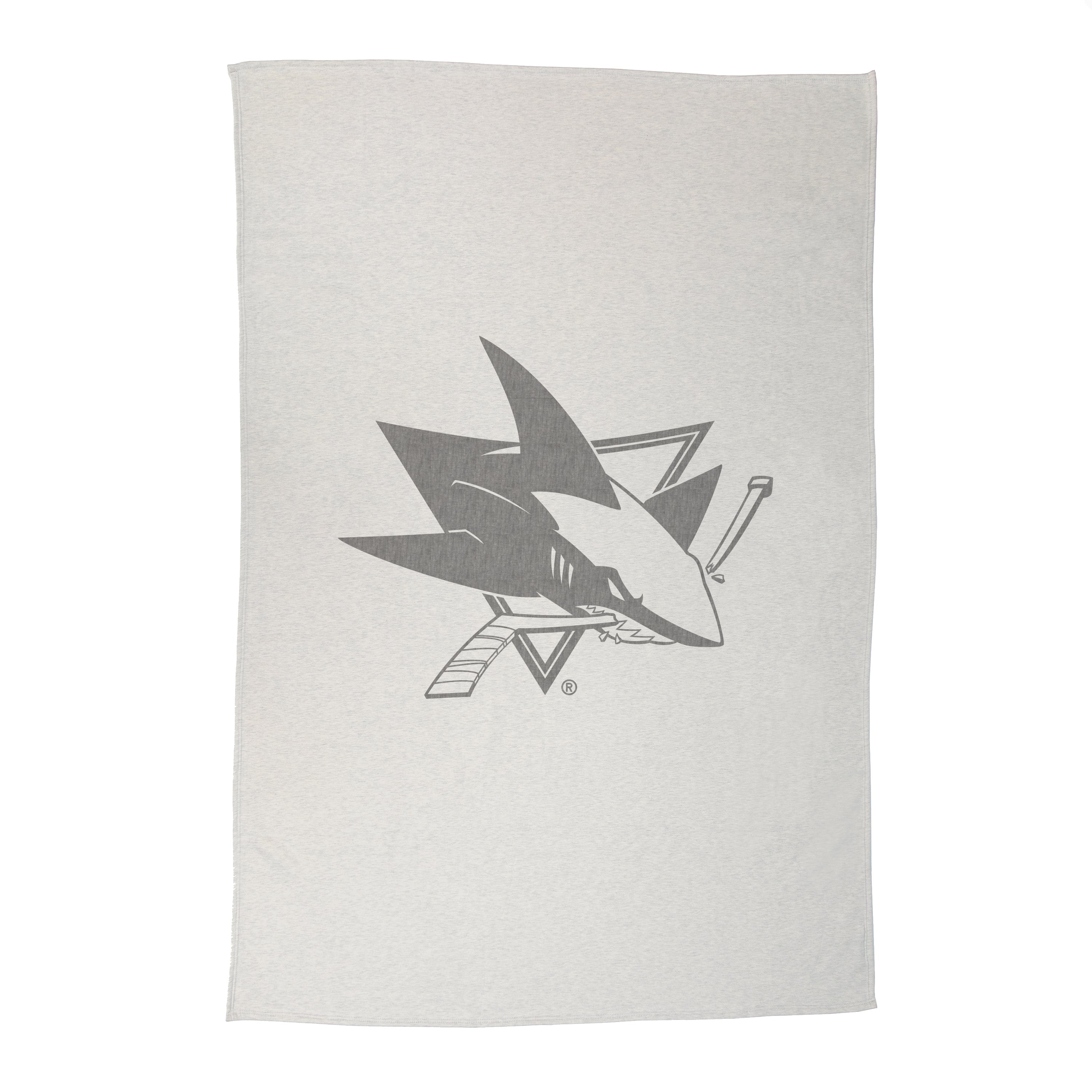 San Jose Sharks Oversized Logo Sublimated Sweatshirt Blanket