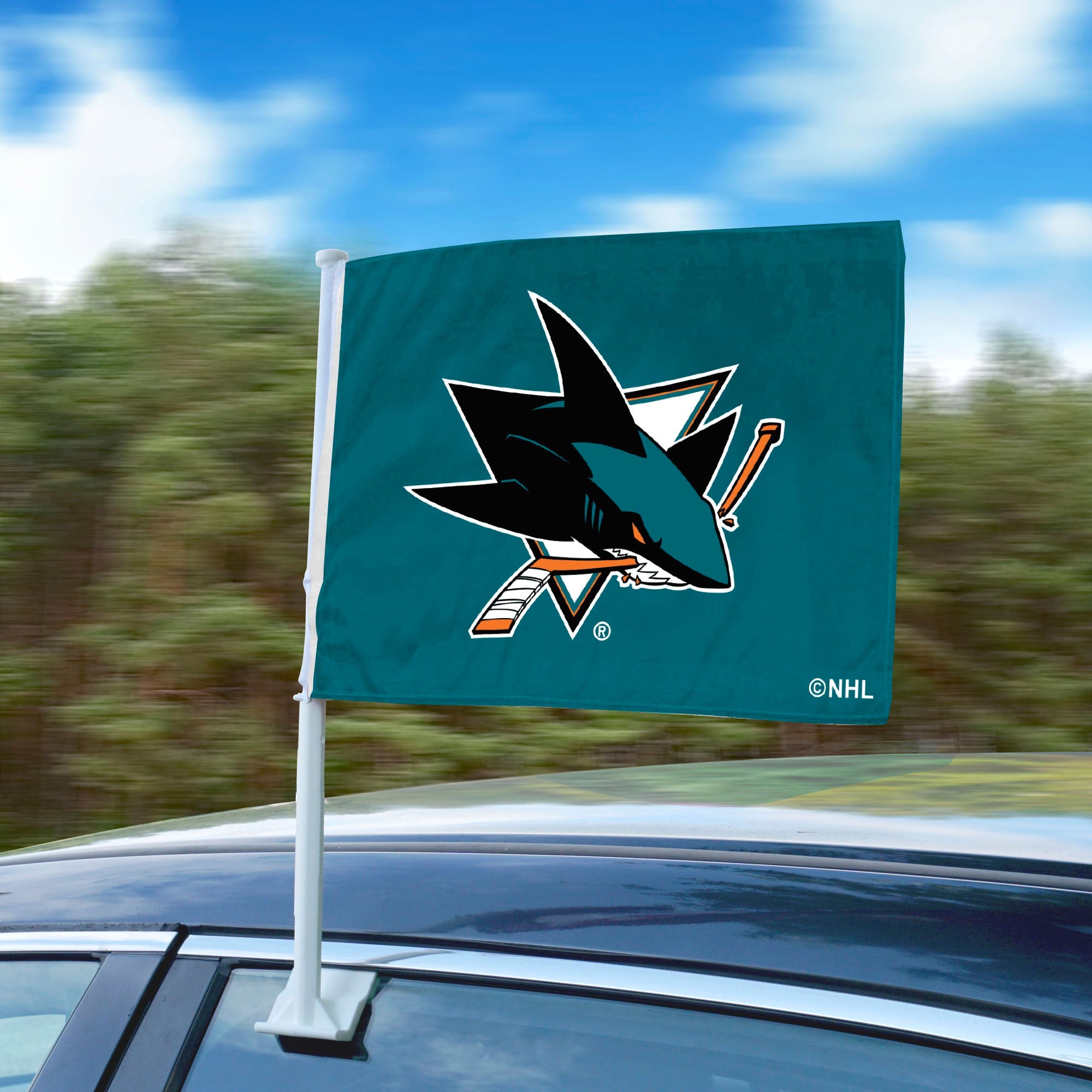 NHL - San Jose Sharks CARFLAG - Sports Gifts, Sports Memorabilia, Sports Collectibles, Fan Shop