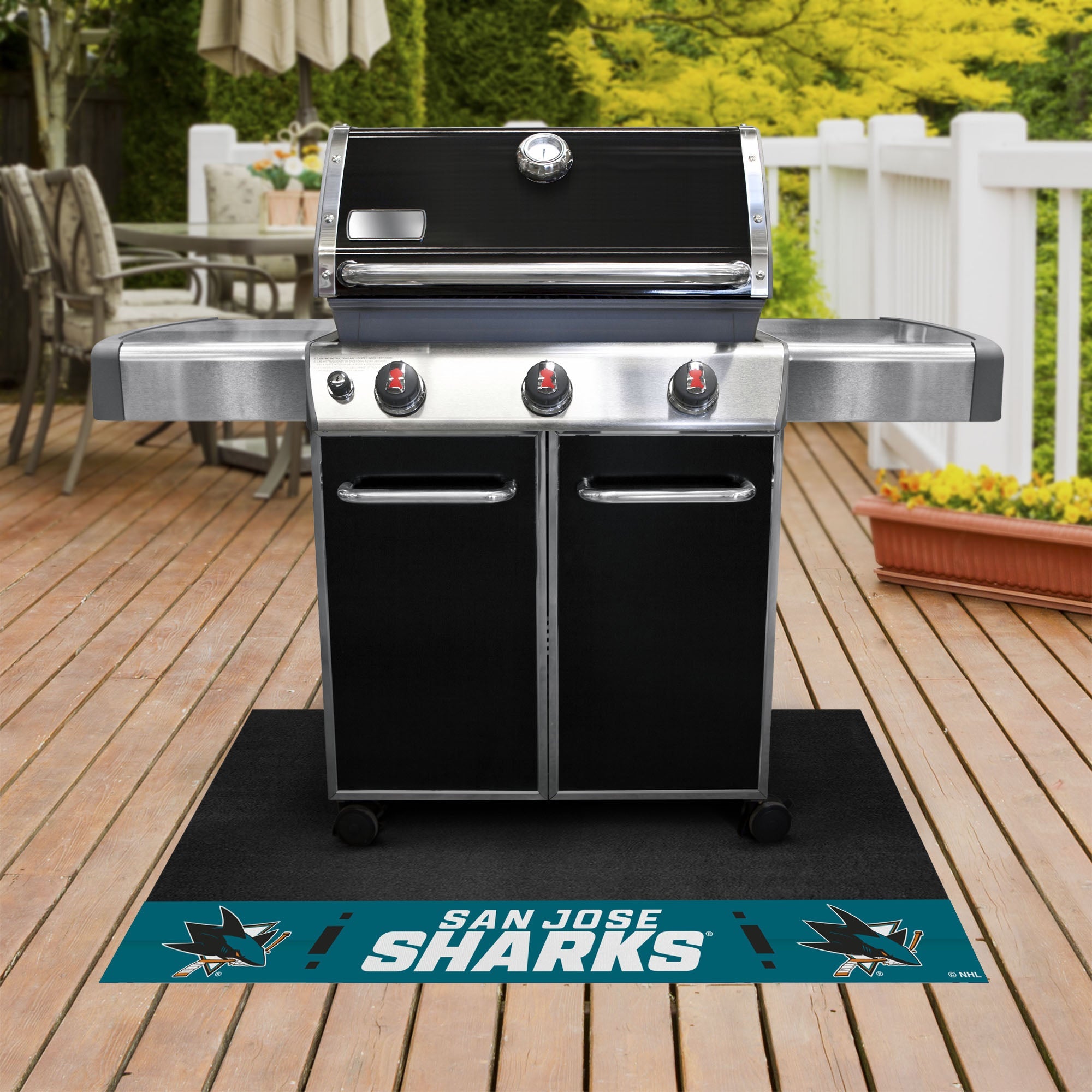 NHL - San Jose Sharks Grill Mat - Standard - Sports Gifts, Sports Memorabilia, Sports Collectibles, Fan Shop
