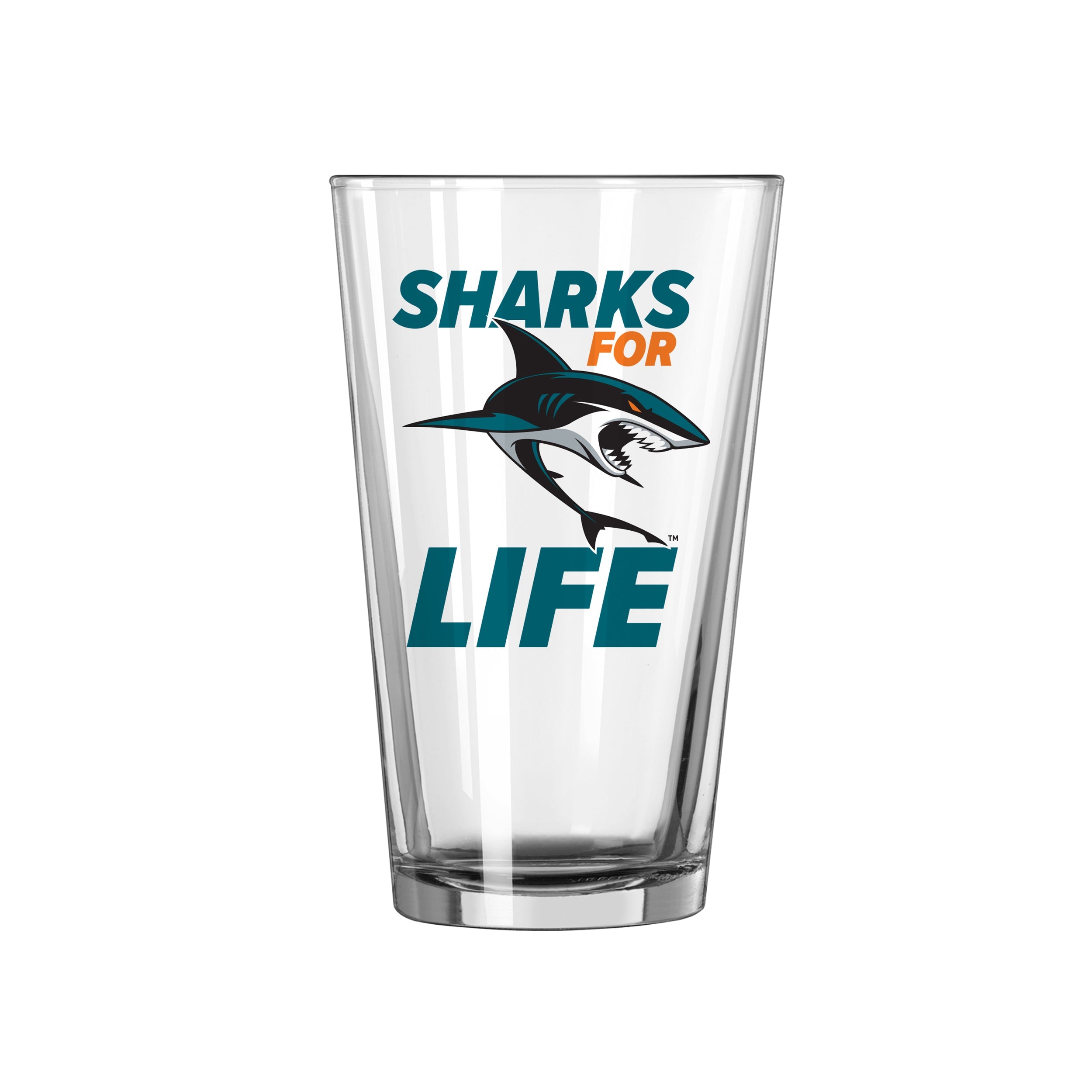 San Jose Sharks 16oz Slogan Pint Glass