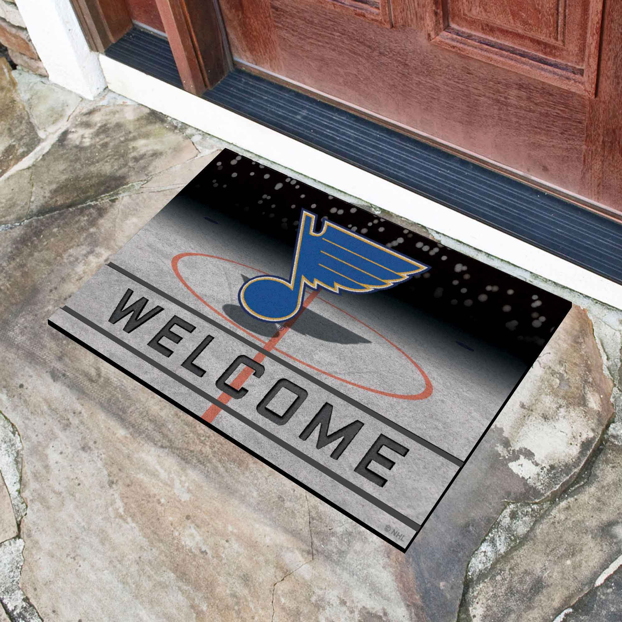 NHL - St. Louis Blues Crumb Rubber Door Mat - Sports Gifts, Sports Memorabilia, Sports Collectibles, Fan Shop