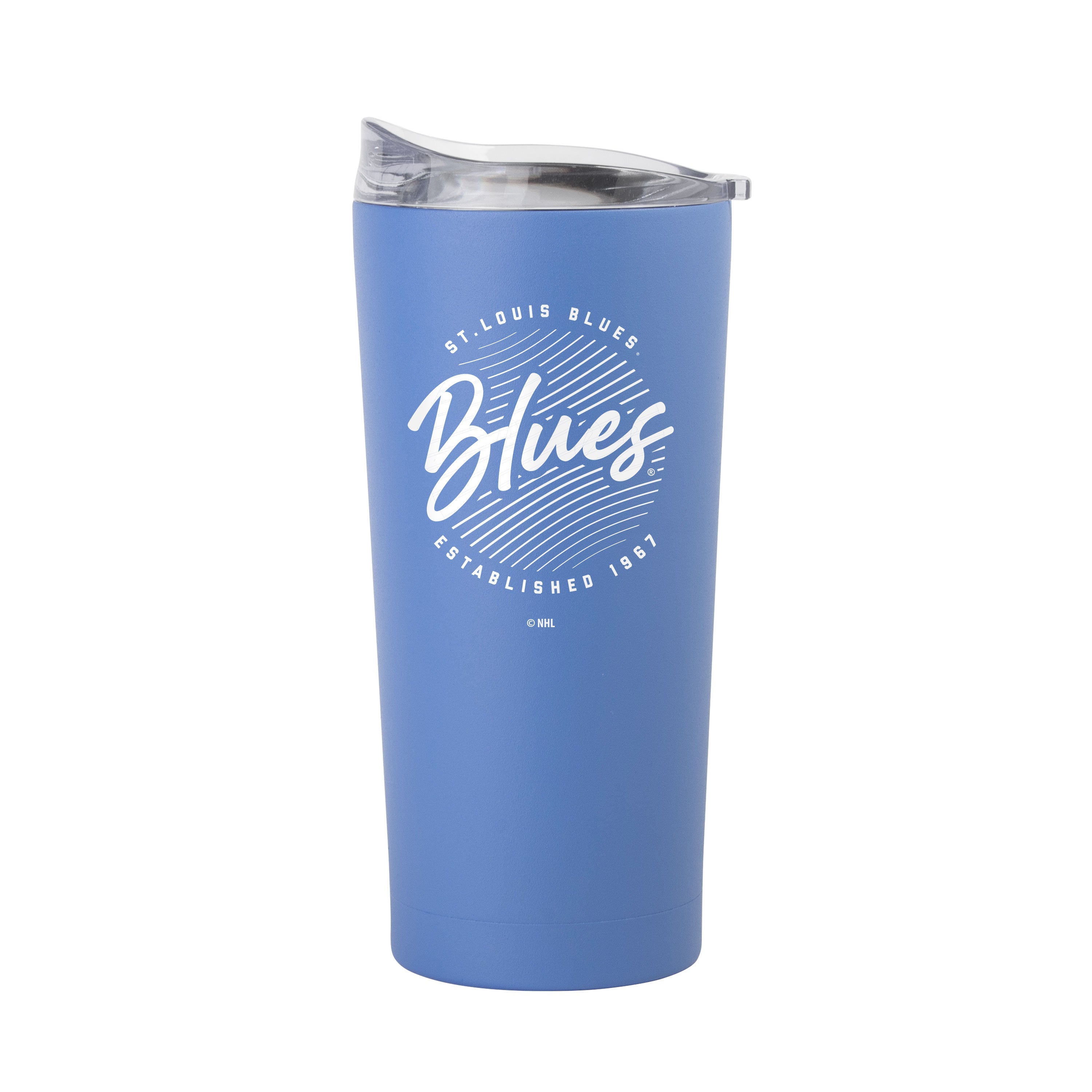 St. Louis Blues 20oz Retro Script Arctic Powder Coat Tumbler