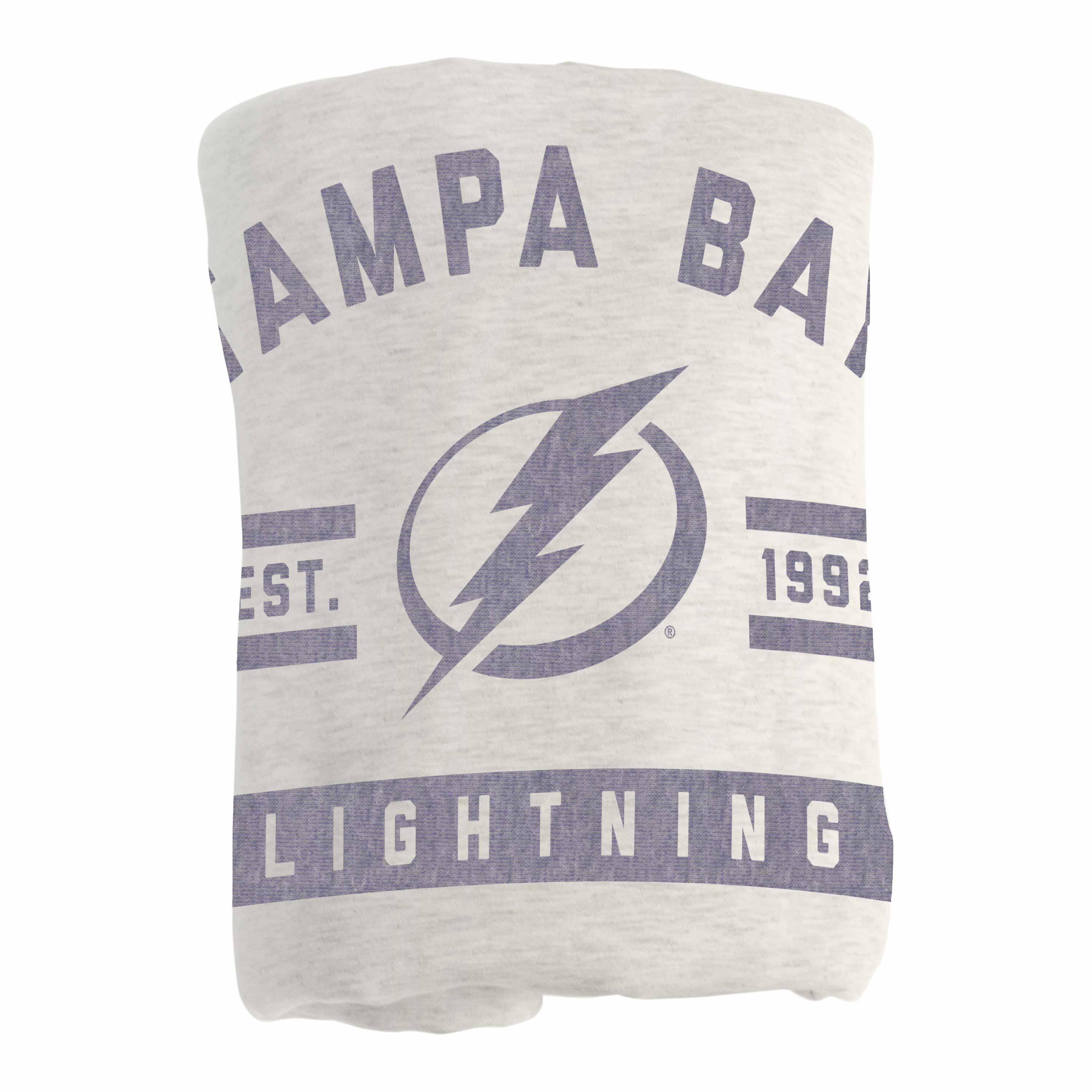 Tampa Bay Lightning Oatmeal Sweatshirt Blanket - Sports Gifts, Sports Memorabilia, Sports Collectibles, Fan Shop
