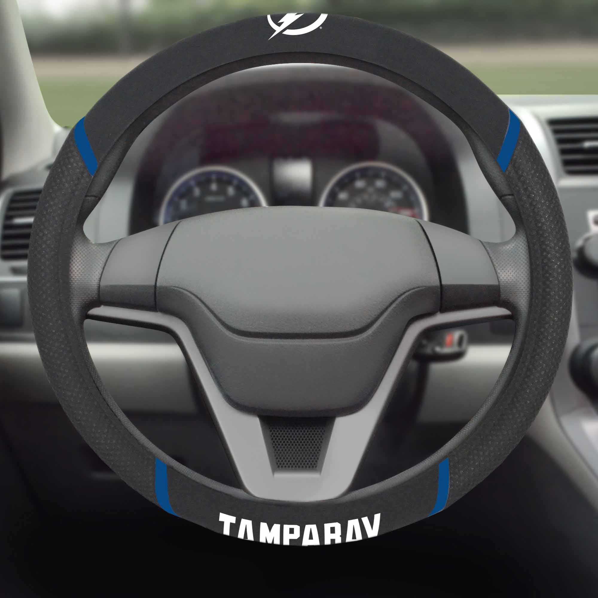 NHL - Tampa Bay Lightning Steering Wheel Cover - Sports Gifts, Sports Memorabilia, Sports Collectibles, Fan Shop