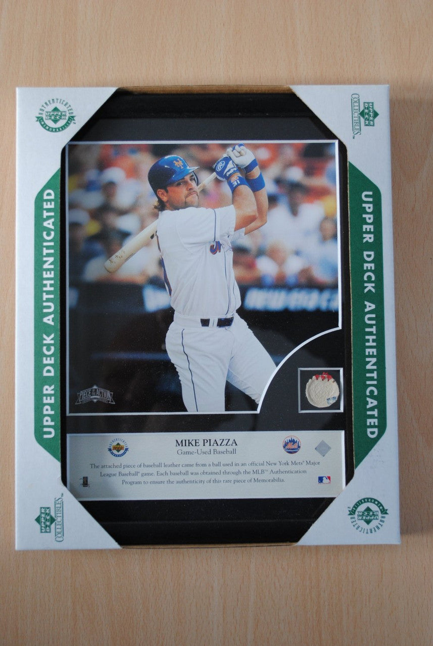 New York Mets Mike Piazza Game Used Baseball Plaque CO - Sports Collectibles, Sports Memorabilia, Sports Fan Shop, Sports Gifts