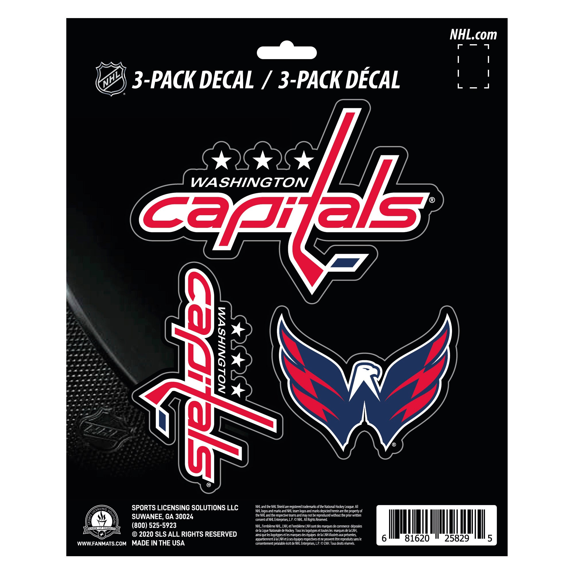 NHL - Washington Capitals Decal 3-pk