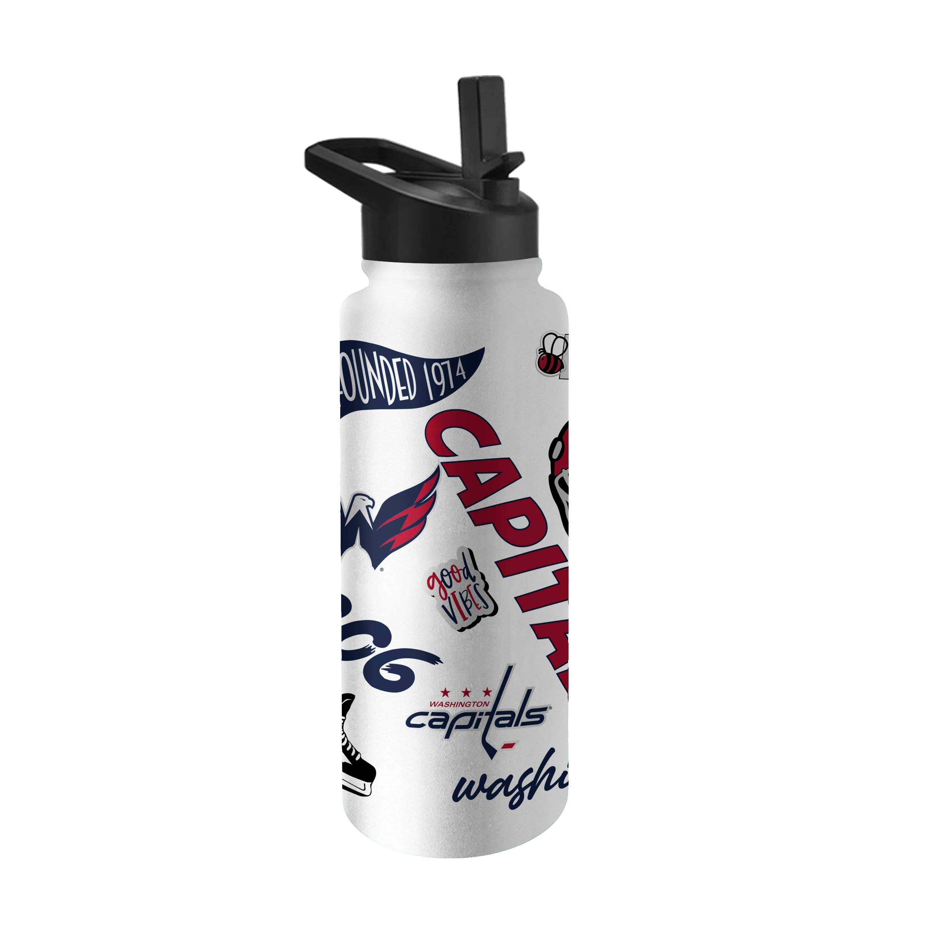 Washington Capitals 34oz Native Quencher Bottle - Sports Gifts, Sports Memorabilia, Sports Collectibles, Fan Shop