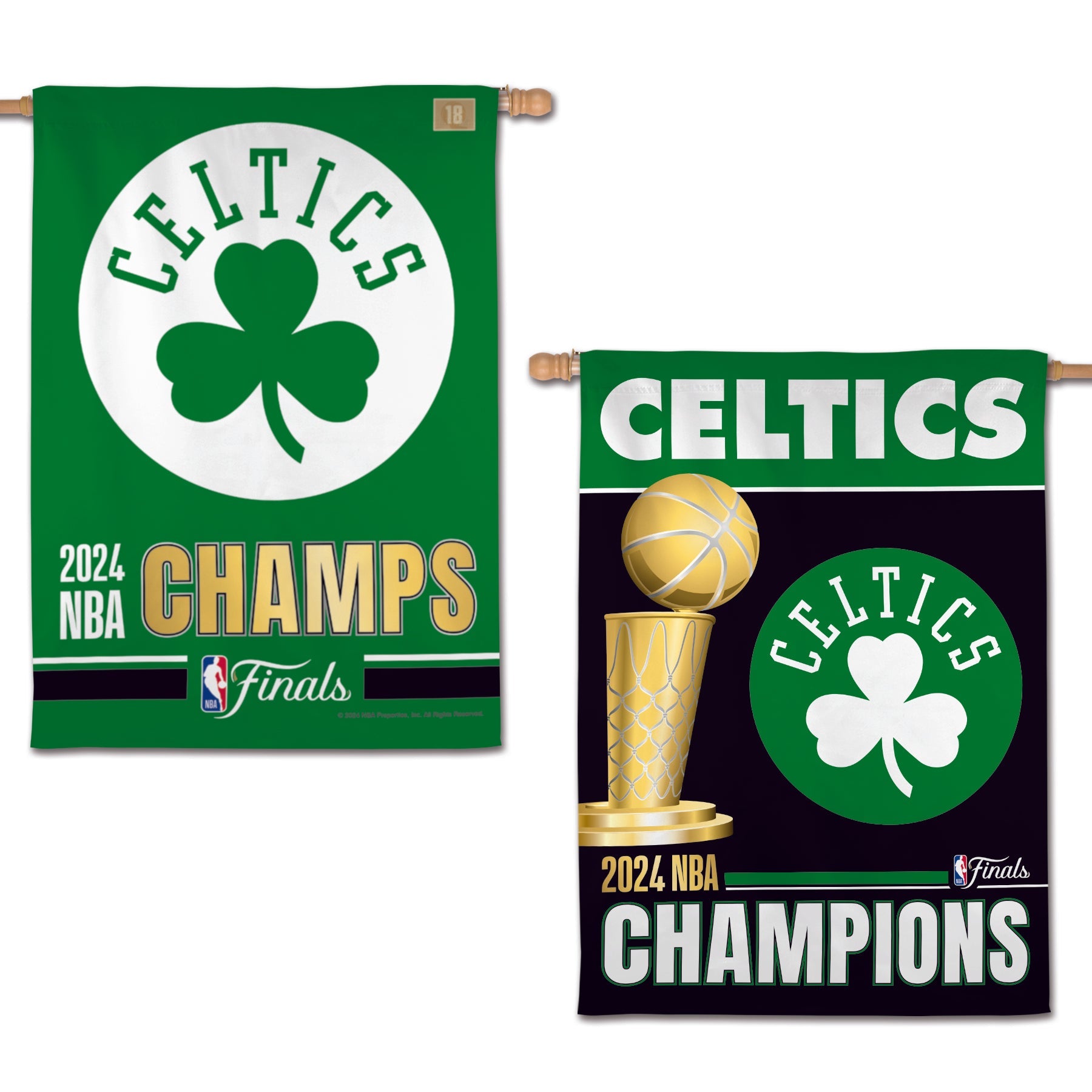 Boston Celtics 2024 NBA Champions 28" x 40" Flag - Sports Collectibles, Sports Memorabilia, Sports Fan Shop, Sports Gifts