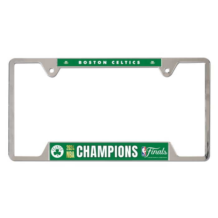 World Champions Boston Celtics NBA Champ Metal License Plate Frame - Sports Collectibles, Sports Memorabilia, Sports Fan Shop, Sports Gifts