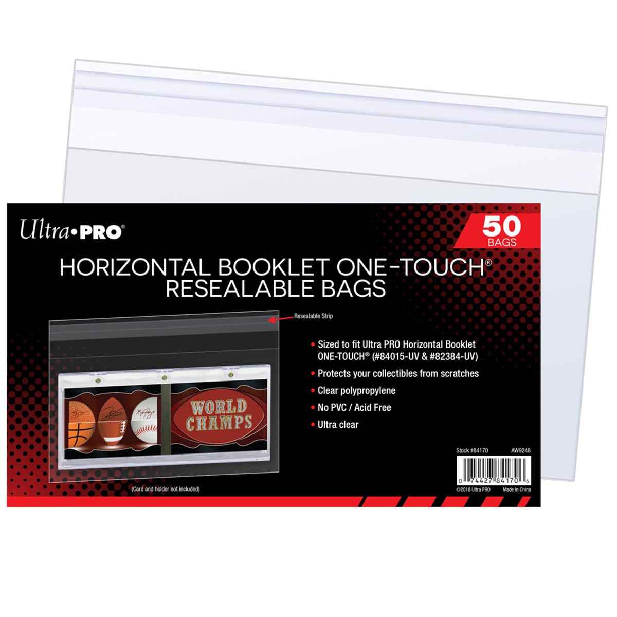 Horizontal Booklet ONE-TOUCH Resealable Bags (50ct) - Sports Gifts, Sports Memorabilia, Sports Collectibles, Fan Shop