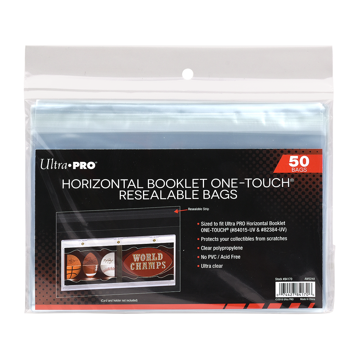 Horizontal Booklet ONE-TOUCH Resealable Bags (50ct) - Sports Gifts, Sports Memorabilia, Sports Collectibles, Fan Shop