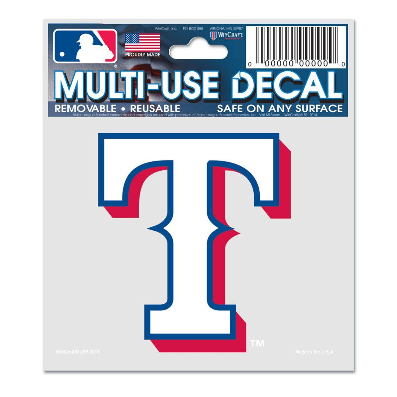Texas Rangers Decal 3x4 Multi Use - Sports Collectibles, Sports Memorabilia, Sports Fan Shop, Sports Gifts