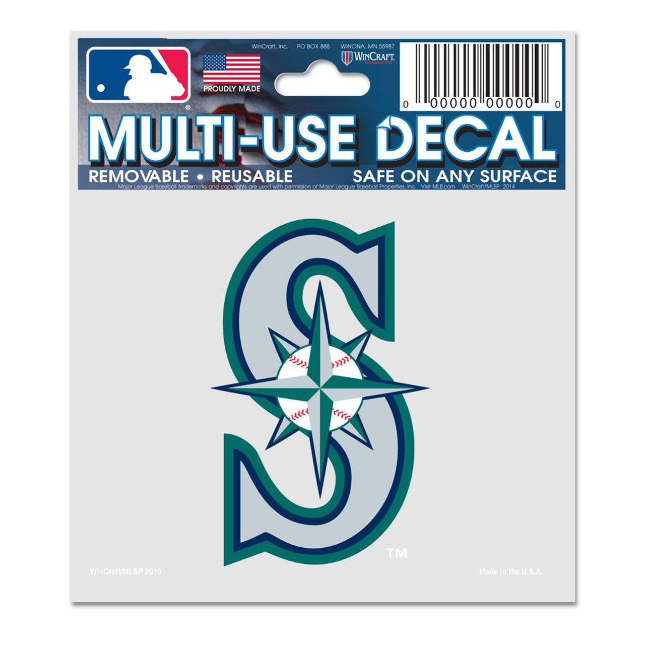 Seattle Mariners Decal 3x4 Multi Use - Special Order - Sports Collectibles, Sports Memorabilia, Sports Fan Shop, Sports Gifts