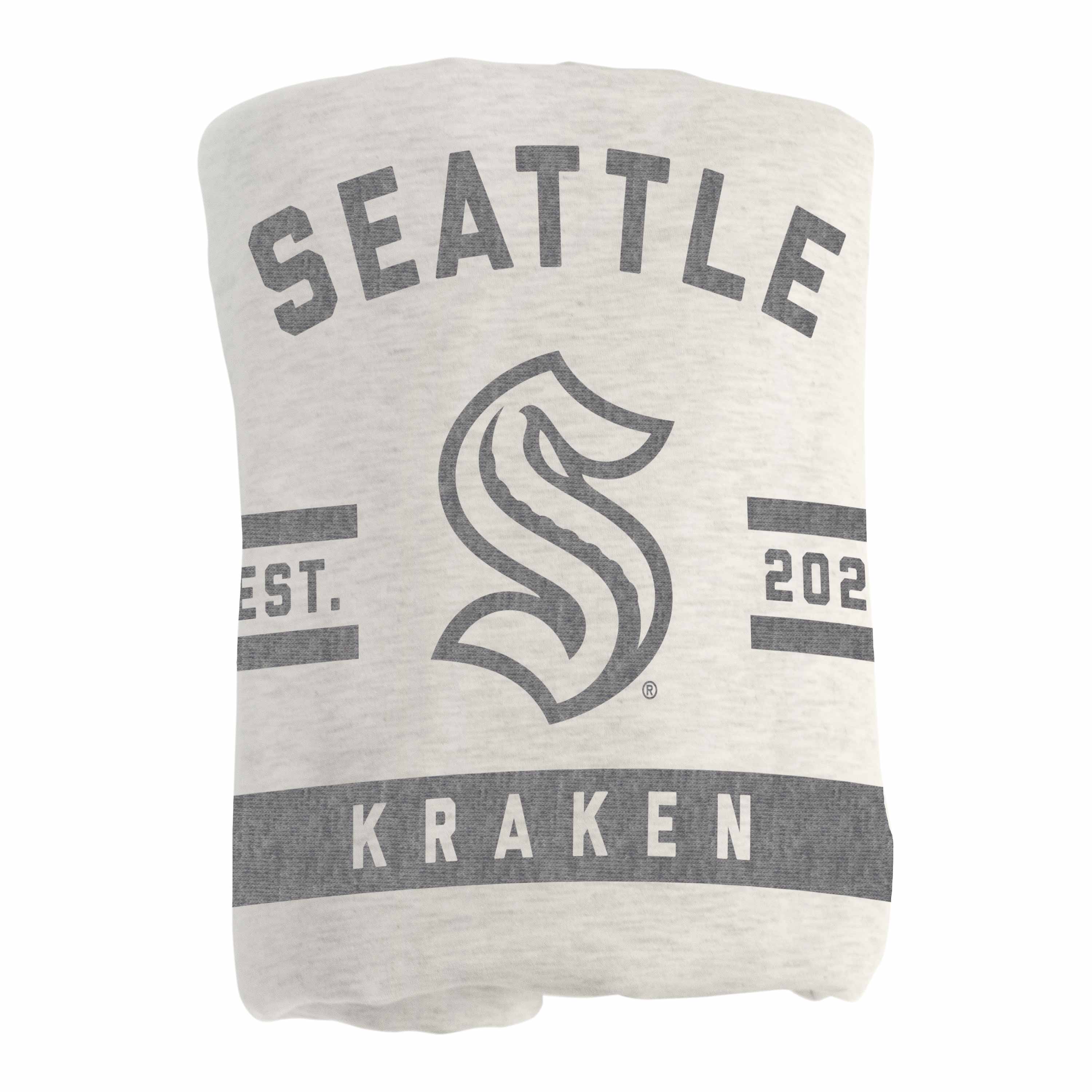 Seattle Kraken Oatmeal Sweatshirt Blanket - Sports Gifts, Sports Memorabilia, Sports Collectibles, Fan Shop