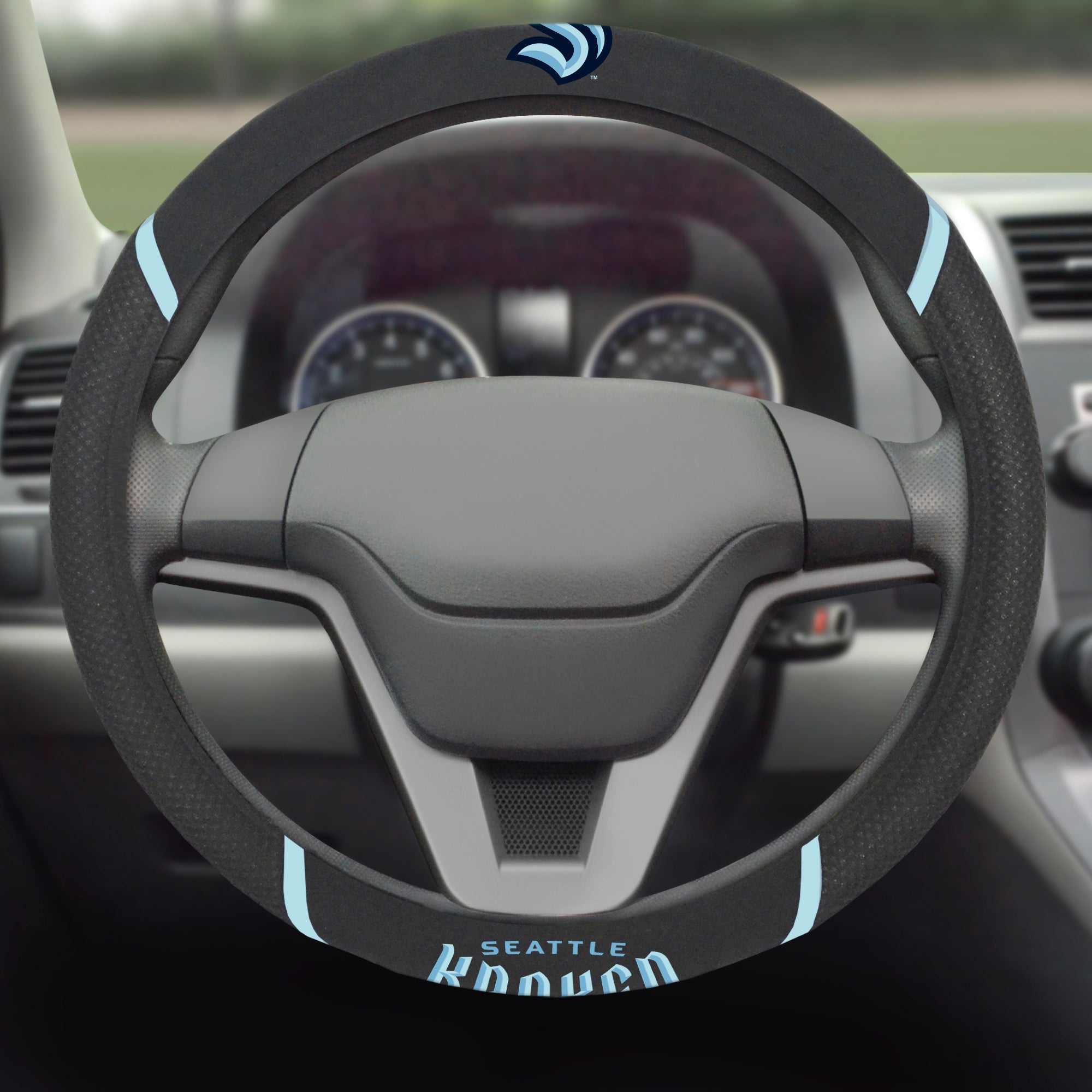 NHL - Seattle Kraken Steering Wheel Cover - Sports Gifts, Sports Memorabilia, Sports Collectibles, Fan Shop