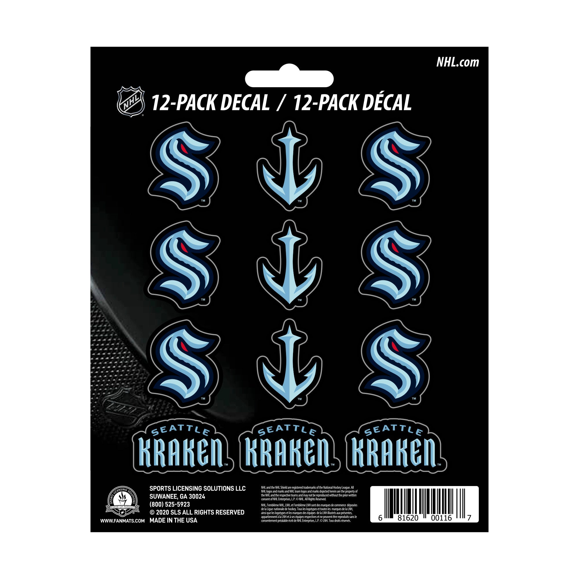 NHL - Seattle Kraken Mini Decal 12-pk