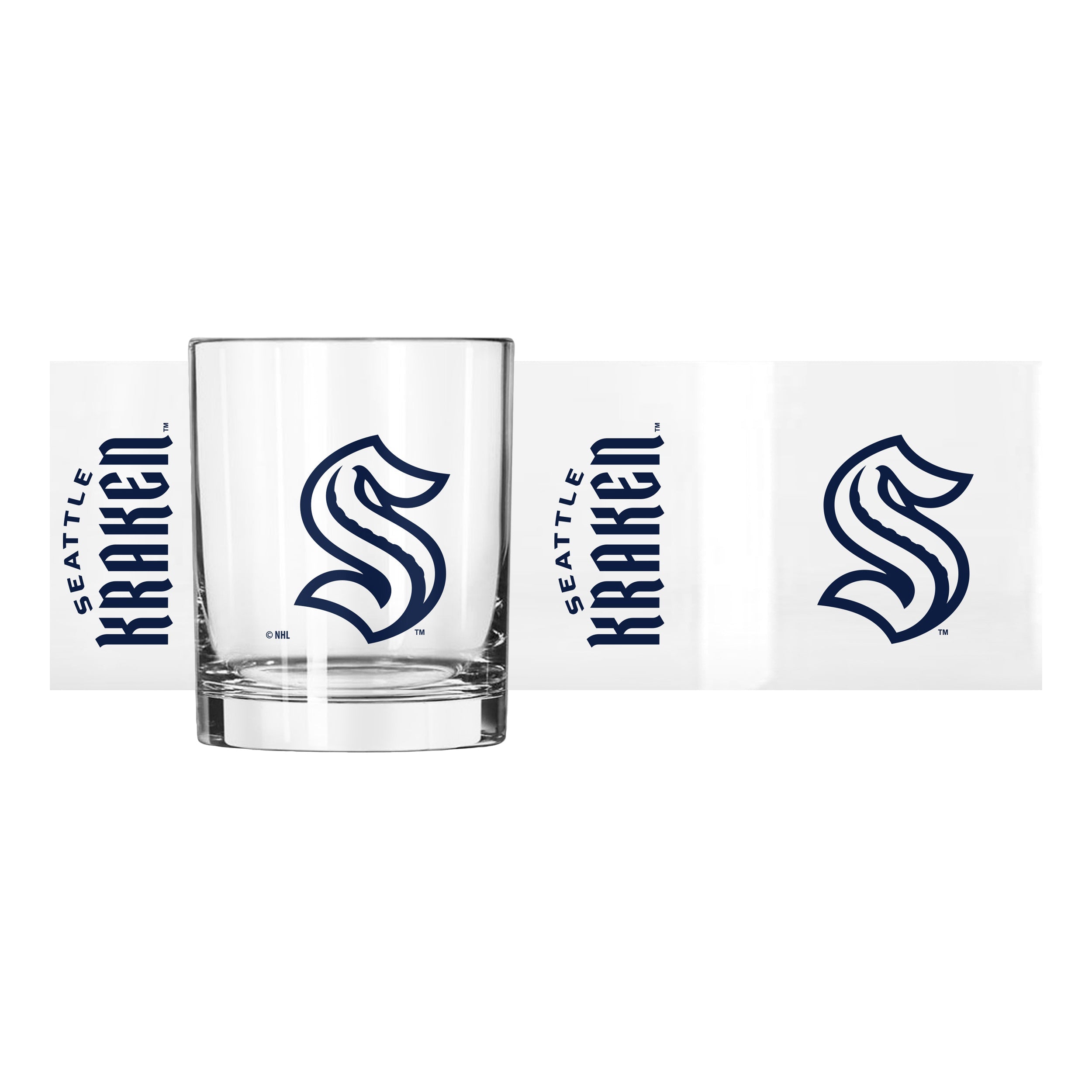 Seattle Kraken 14oz Gameday Rocks Glass - Sports Gifts, Sports Memorabilia, Sports Collectibles, Fan Shop