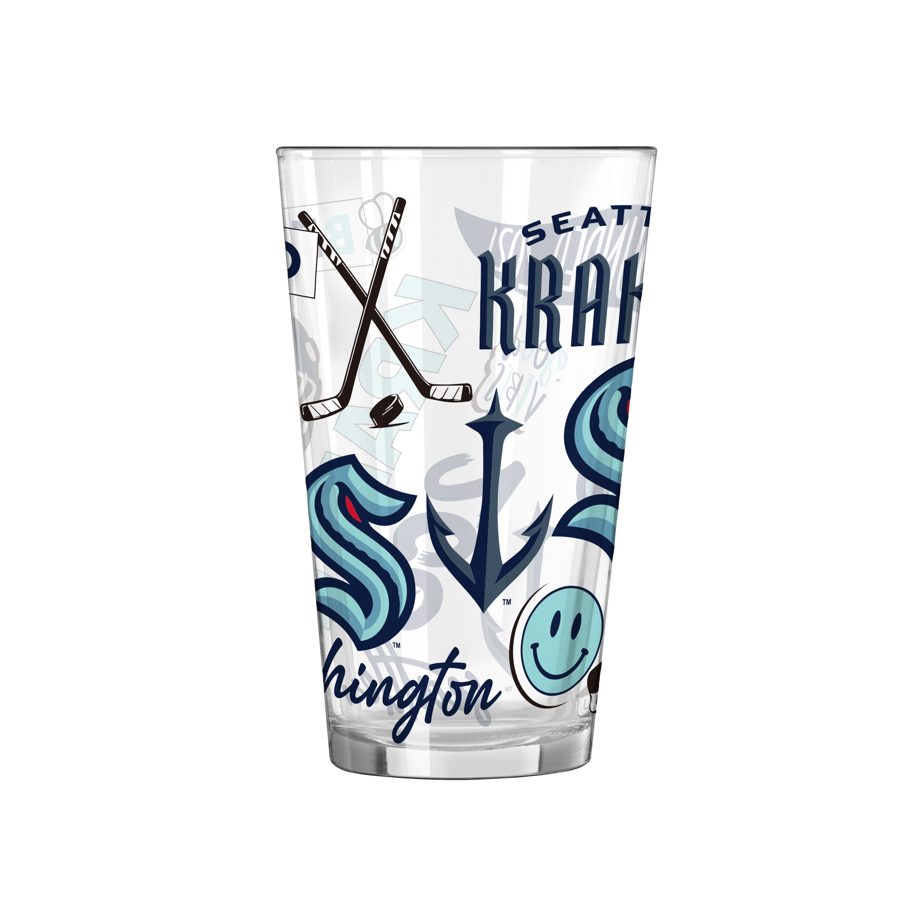 Seattle Kraken 16oz Native Pint Glass - Sports Gifts, Sports Memorabilia, Sports Collectibles, Fan Shop