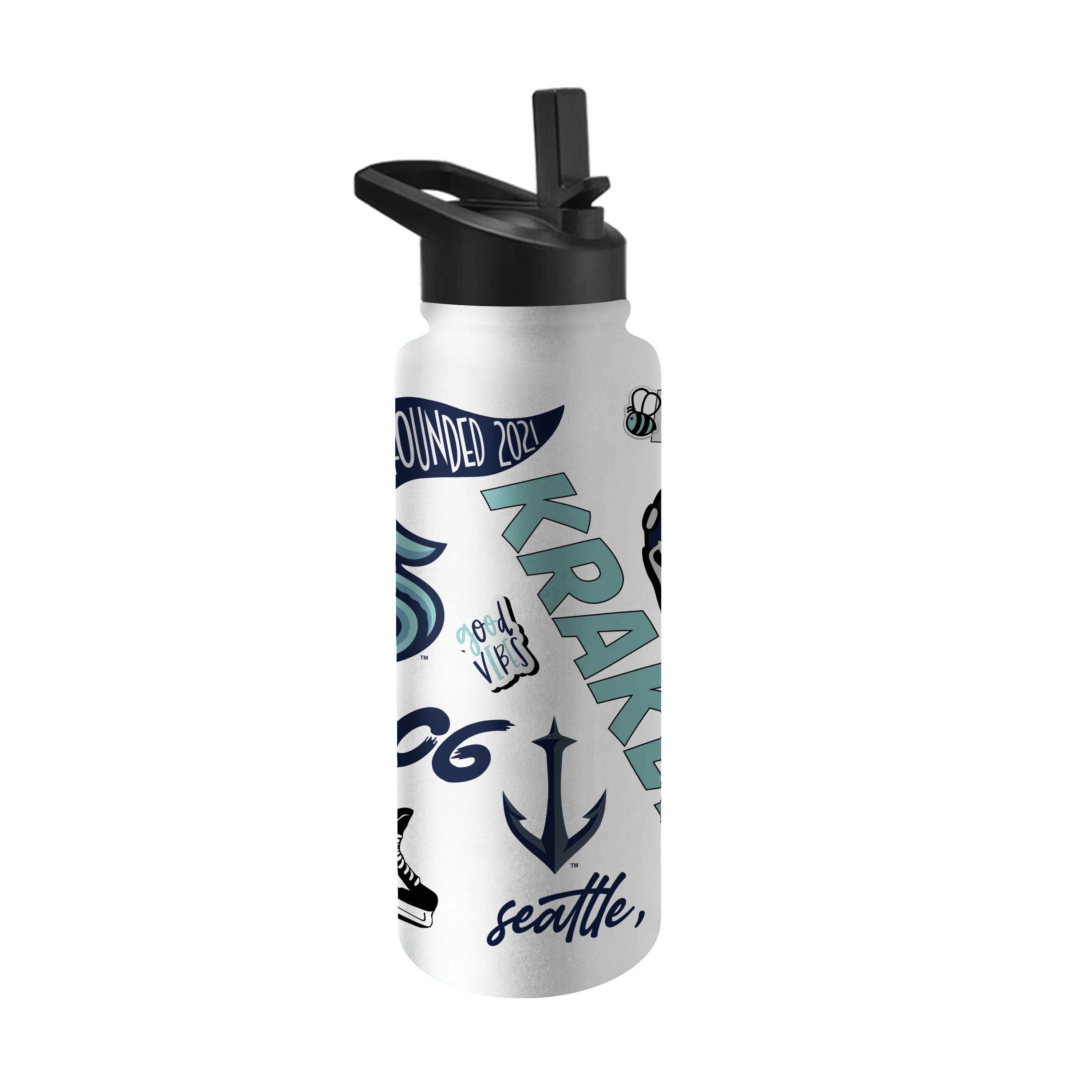 Seattle Kraken 34oz Native Quencher Bottle - Sports Gifts, Sports Memorabilia, Sports Collectibles, Fan Shop