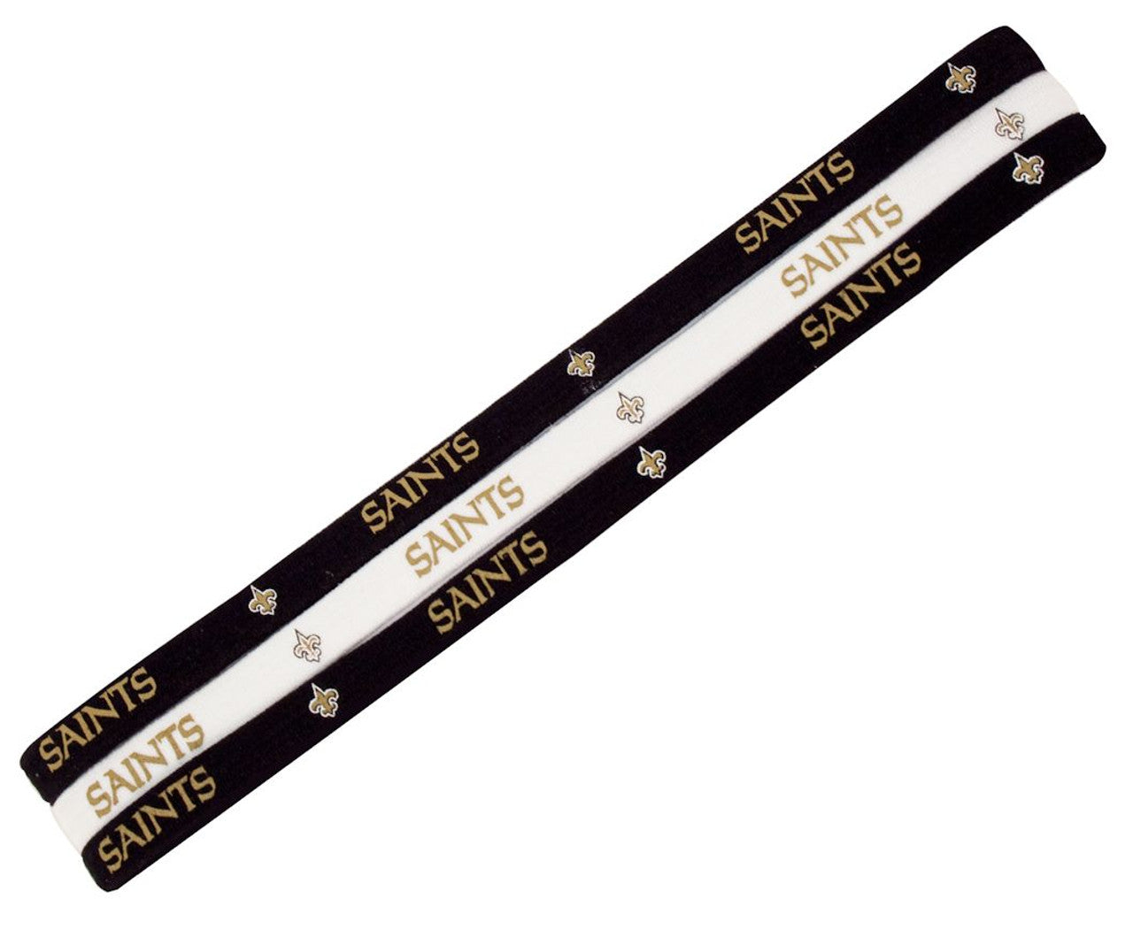New Orleans Saints Elastic Headbands - Special Order - Sports Collectibles, Sports Memorabilia, Sports Fan Shop, Sports Gifts