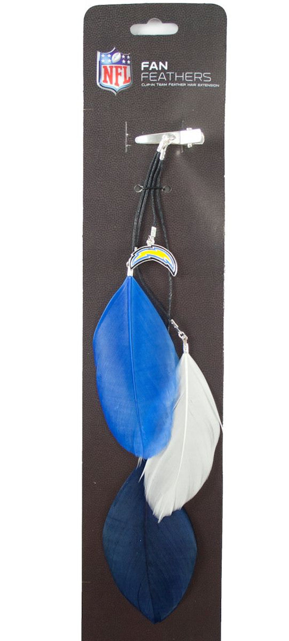San Diego Chargers Team Color Feather Hair Clip CO - Sports Collectibles, Sports Memorabilia, Sports Fan Shop, Sports Gifts