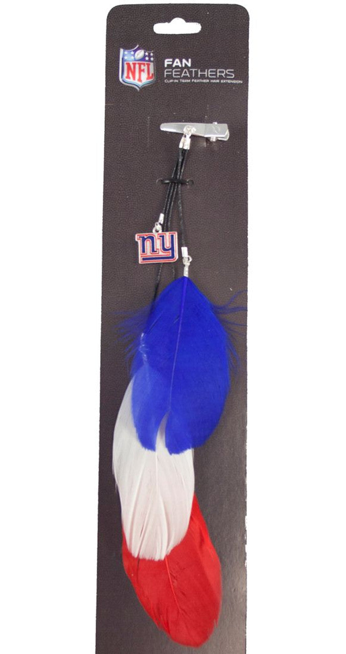 New York Giants Team Color Feather Hair Clip CO - Sports Collectibles, Sports Memorabilia, Sports Fan Shop, Sports Gifts