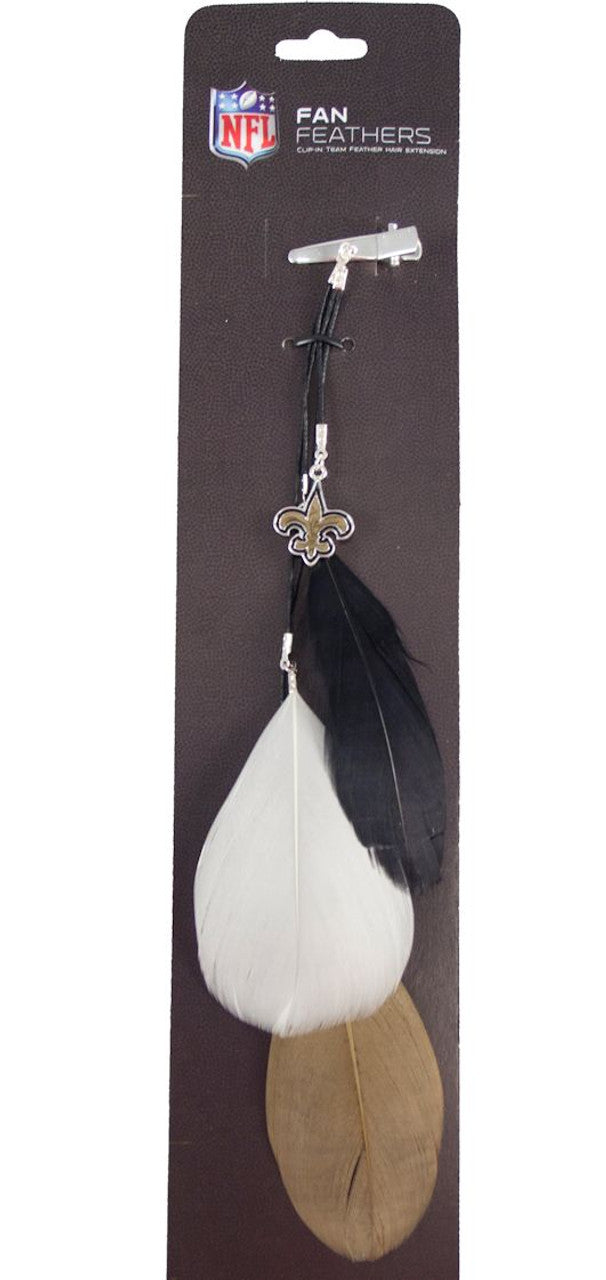 New Orleans Saints Team Color Feather Hair Clip CO - Sports Collectibles, Sports Memorabilia, Sports Fan Shop, Sports Gifts