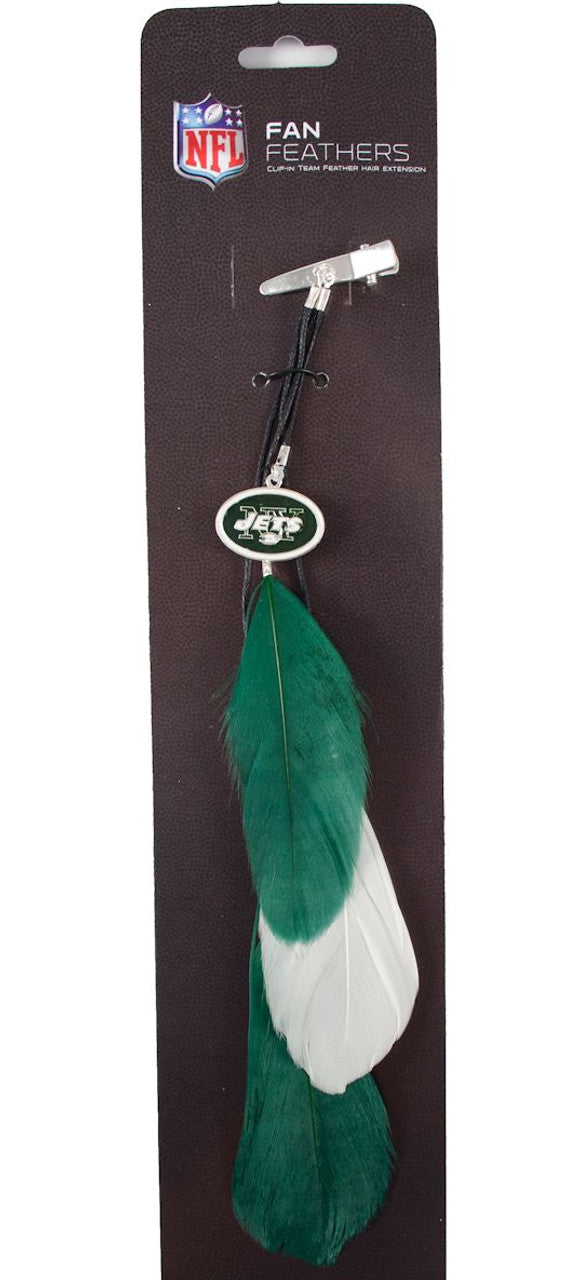 New York Jets Team Color Feather Hair Clip CO - Sports Collectibles, Sports Memorabilia, Sports Fan Shop, Sports Gifts