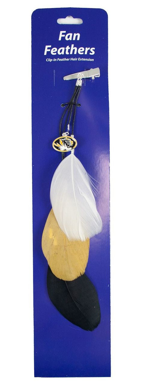 Missouri Tigers Team Color Feather Hair Clip CO - Sports Collectibles, Sports Memorabilia, Sports Fan Shop, Sports Gifts