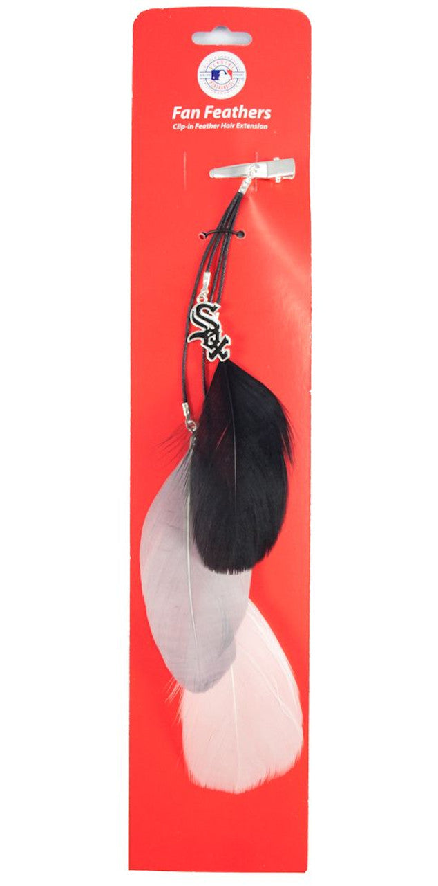 Chicago White Sox Team Color Feather Hair Clip CO - Sports Collectibles, Sports Memorabilia, Sports Fan Shop, Sports Gifts