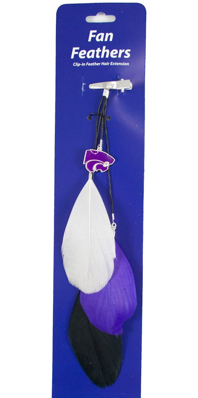 Kansas State Wildcats Team Color Feather Hair Clip - Sports Collectibles, Sports Memorabilia, Sports Fan Shop, Sports Gifts
