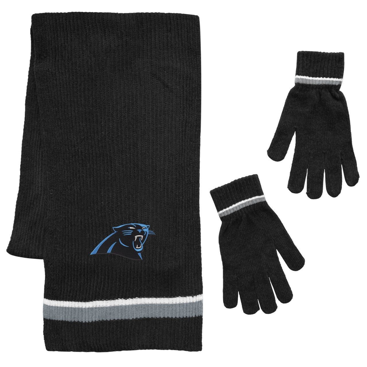 Carolina Panthers Scarf and Glove Gift Set Chenille - Sports Collectibles, Sports Memorabilia, Sports Fan Shop, Sports Gifts