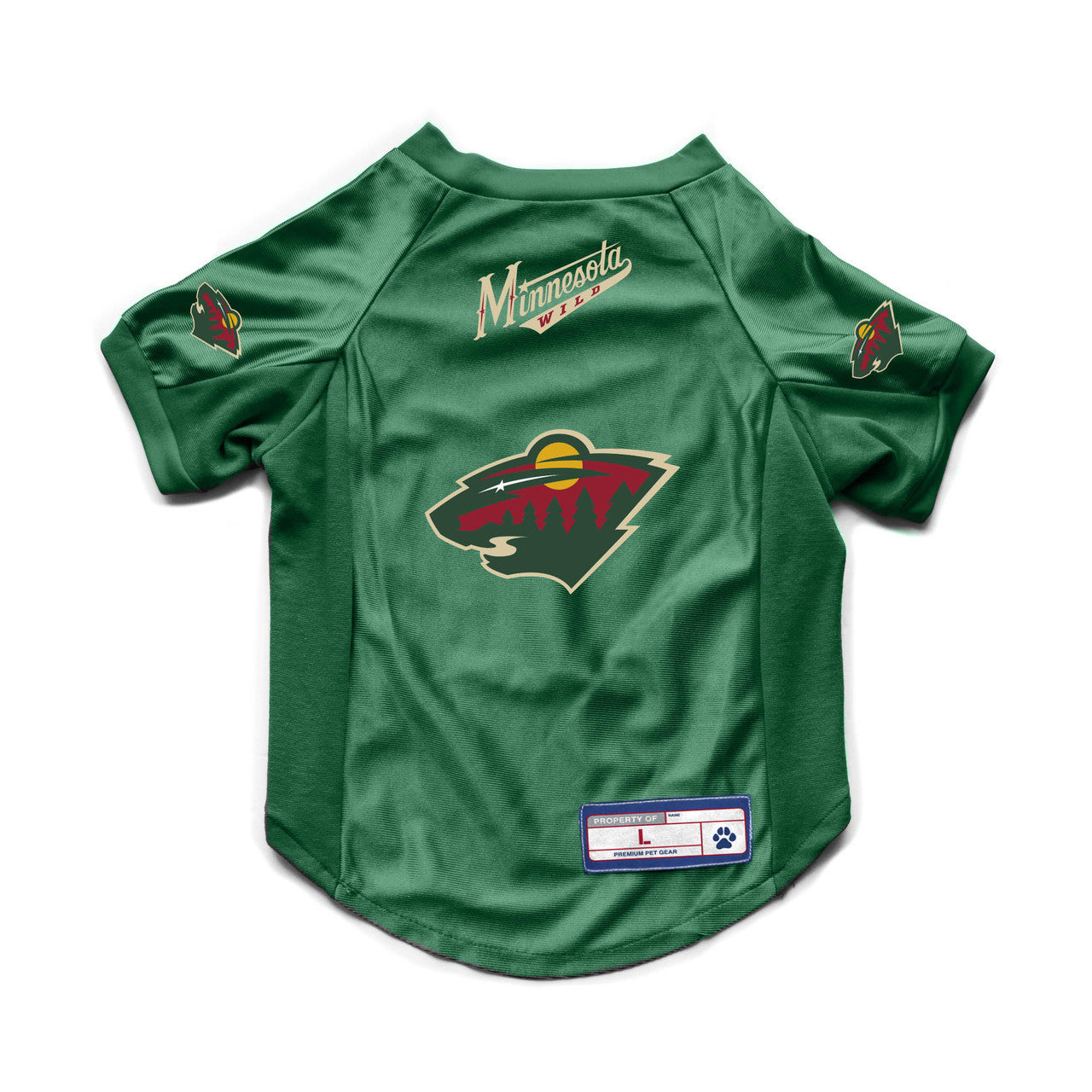 Minnesota Wild Pet Jersey Stretch Size Big Dog - Special Order - Sports Collectibles, Sports Memorabilia, Sports Fan Shop, Sports Gifts