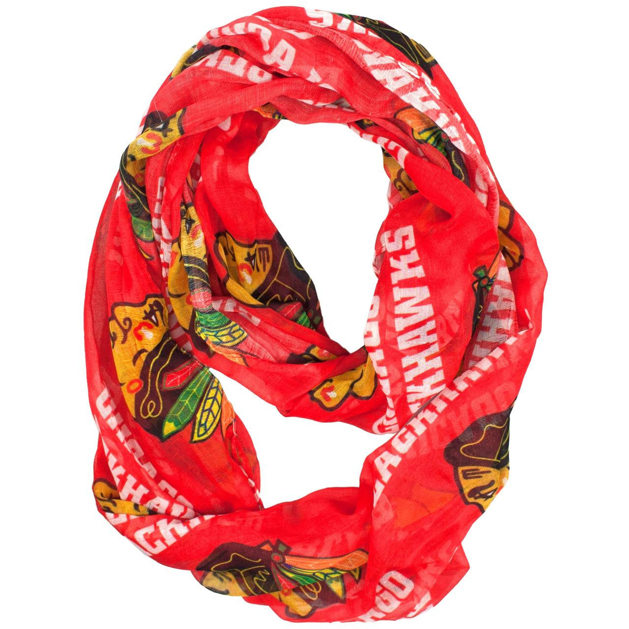 Chicago Blackhawks Scarf Infinity Style - Sports Collectibles, Sports Memorabilia, Sports Fan Shop, Sports Gifts