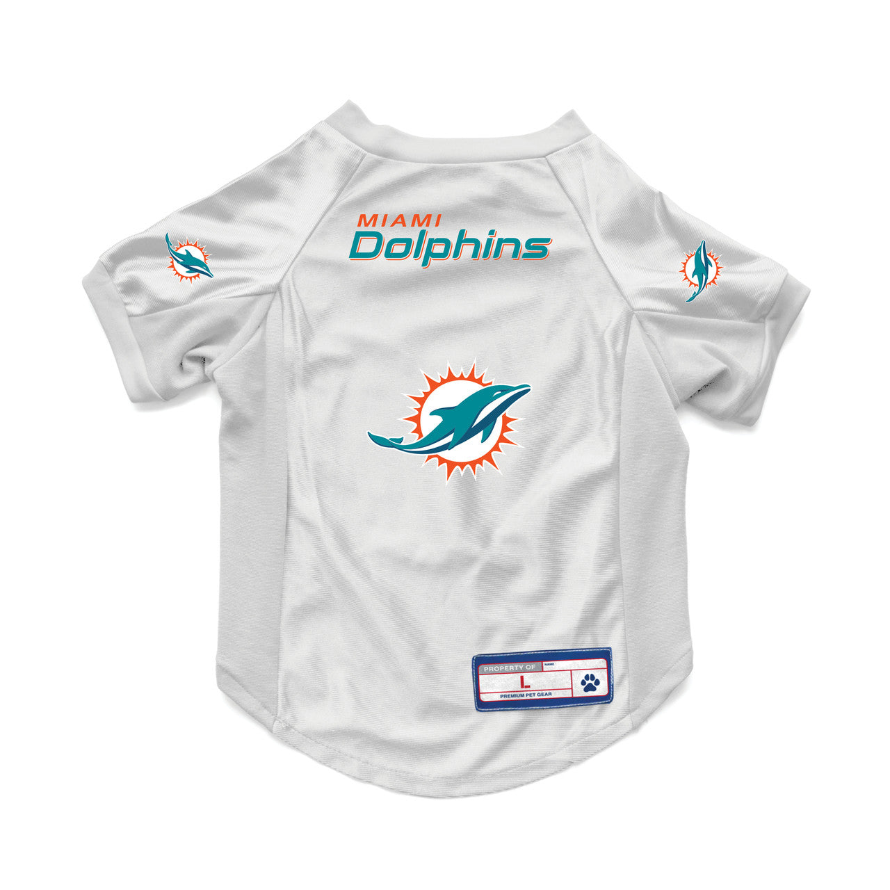 Miami Dolphins Pet Jersey Stretch Size S - Special Order - Sports Collectibles, Sports Memorabilia, Sports Fan Shop, Sports Gifts