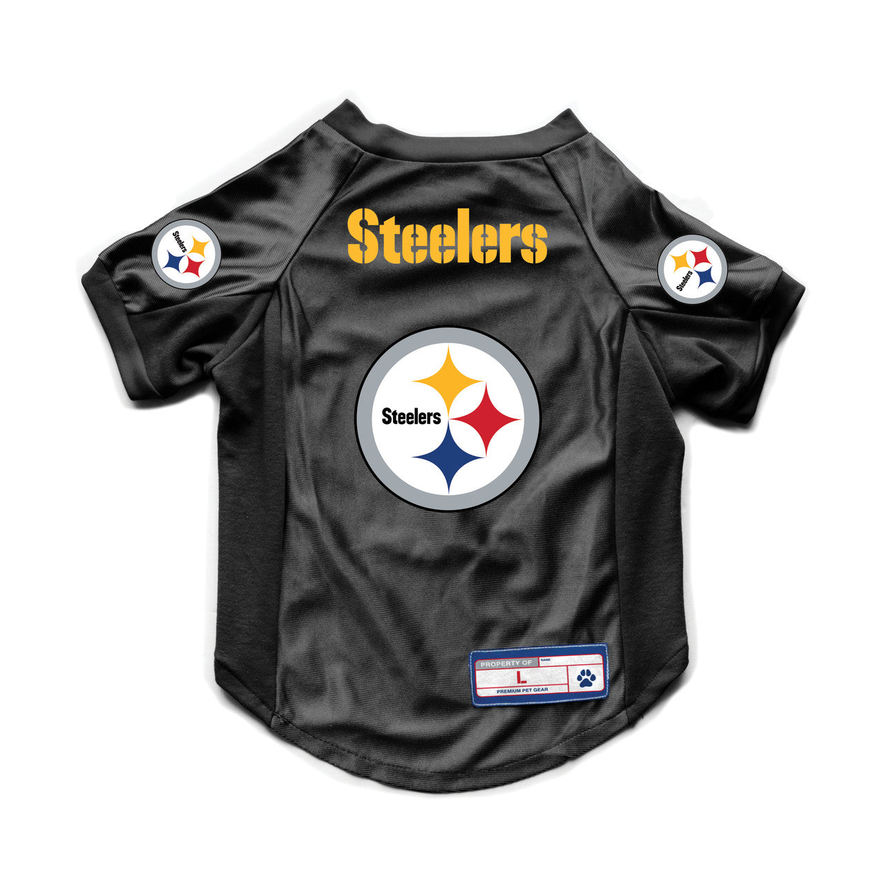 Pittsburgh Steelers Pet Jersey Stretch Size L - Sports Collectibles, Sports Memorabilia, Sports Fan Shop, Sports Gifts