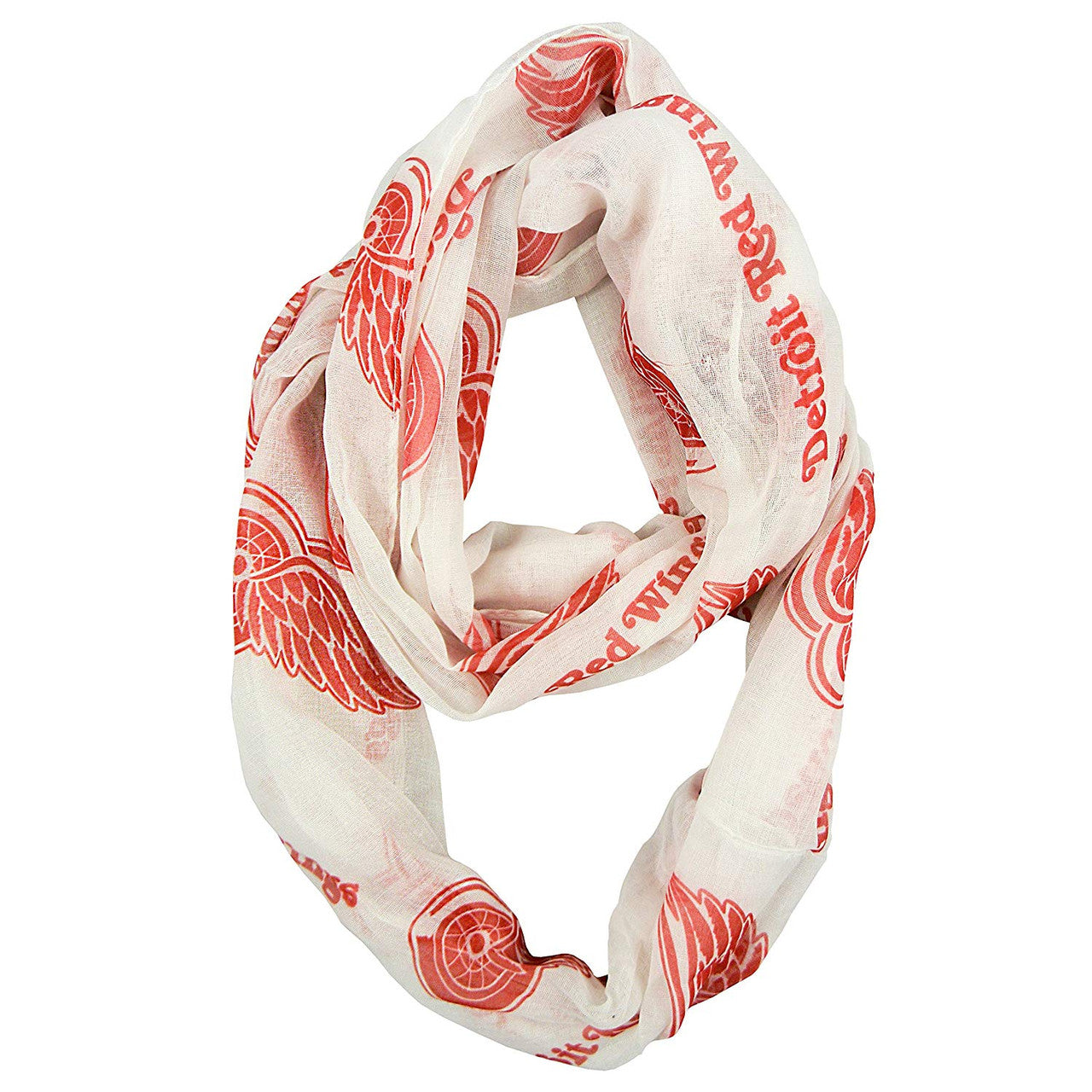 Detroit Red Wings Scarf Infinity Style Alternate - Sports Collectibles, Sports Memorabilia, Sports Fan Shop, Sports Gifts