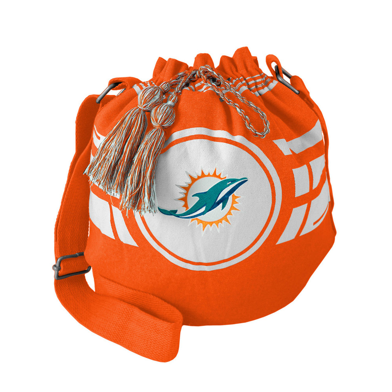 Miami Dolphins Bag Ripple Drawstring Bucket Style - Sports Collectibles, Sports Memorabilia, Sports Fan Shop, Sports Gifts