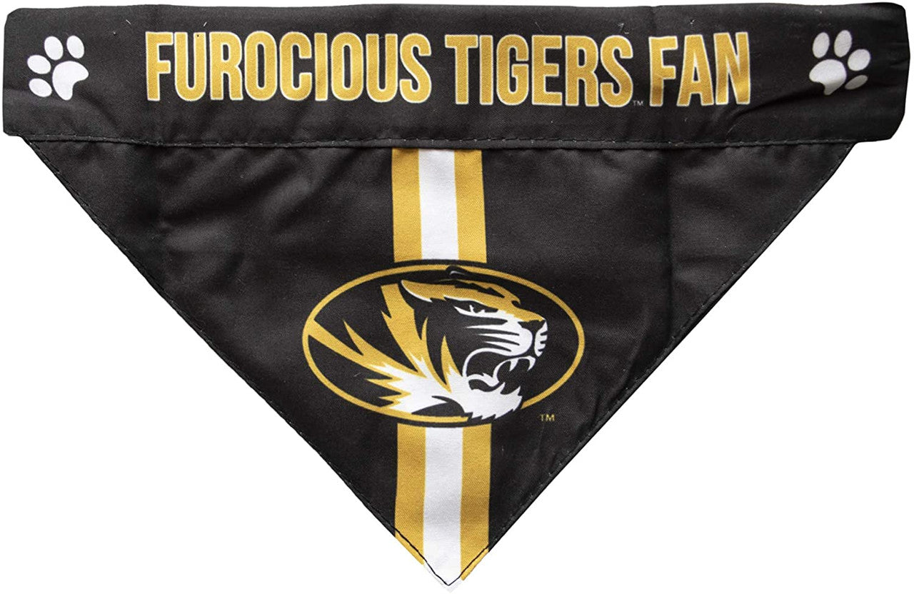 Missouri Tigers Pet Bandanna Size L - Special Order - Sports Collectibles, Sports Memorabilia, Sports Fan Shop, Sports Gifts