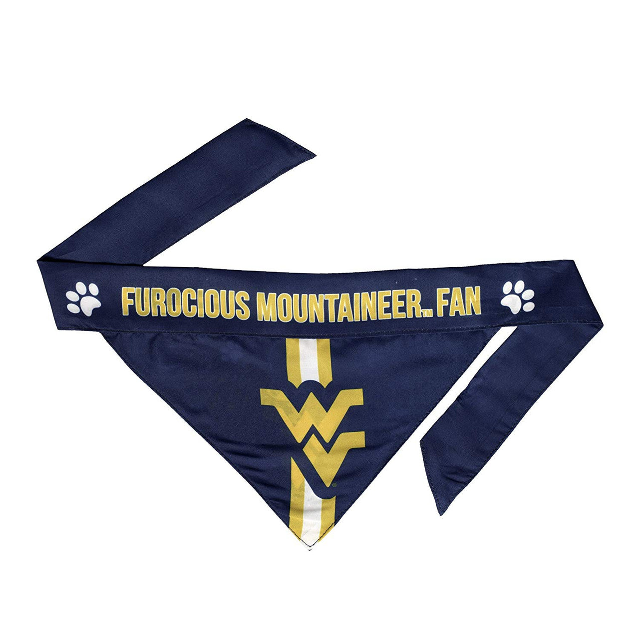 West Virginia Mountaineers Pet Bandanna Size L - Sports Collectibles, Sports Memorabilia, Sports Fan Shop, Sports Gifts