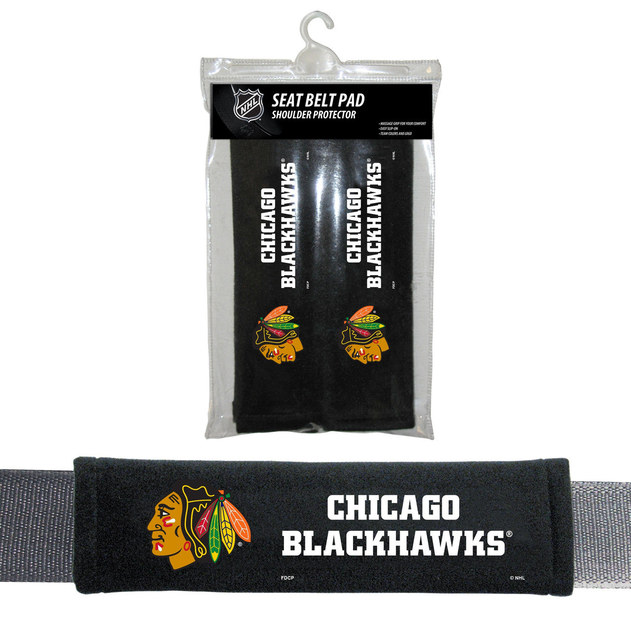 Chicago Blackhawks Seat Belt Pads CO - Sports Collectibles, Sports Memorabilia, Sports Fan Shop, Sports Gifts