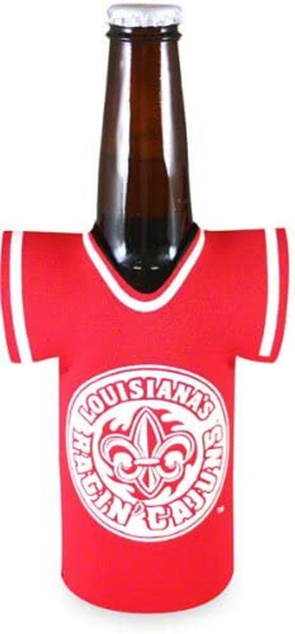 Louisiana Lafayette Ragin Cajuns Bottle Jersey Holder - Sports Collectibles, Sports Memorabilia, Sports Fan Shop, Sports Gifts