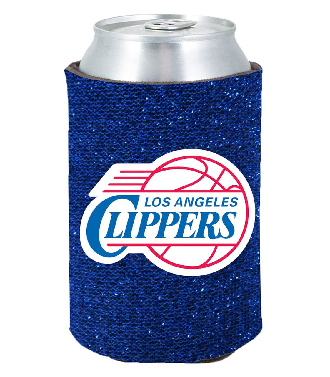 Los Angeles Clippers Kolder Kaddy Can Holder Glitter Blue Special Order - Sports Collectibles, Sports Memorabilia, Sports Fan Shop, Sports Gifts