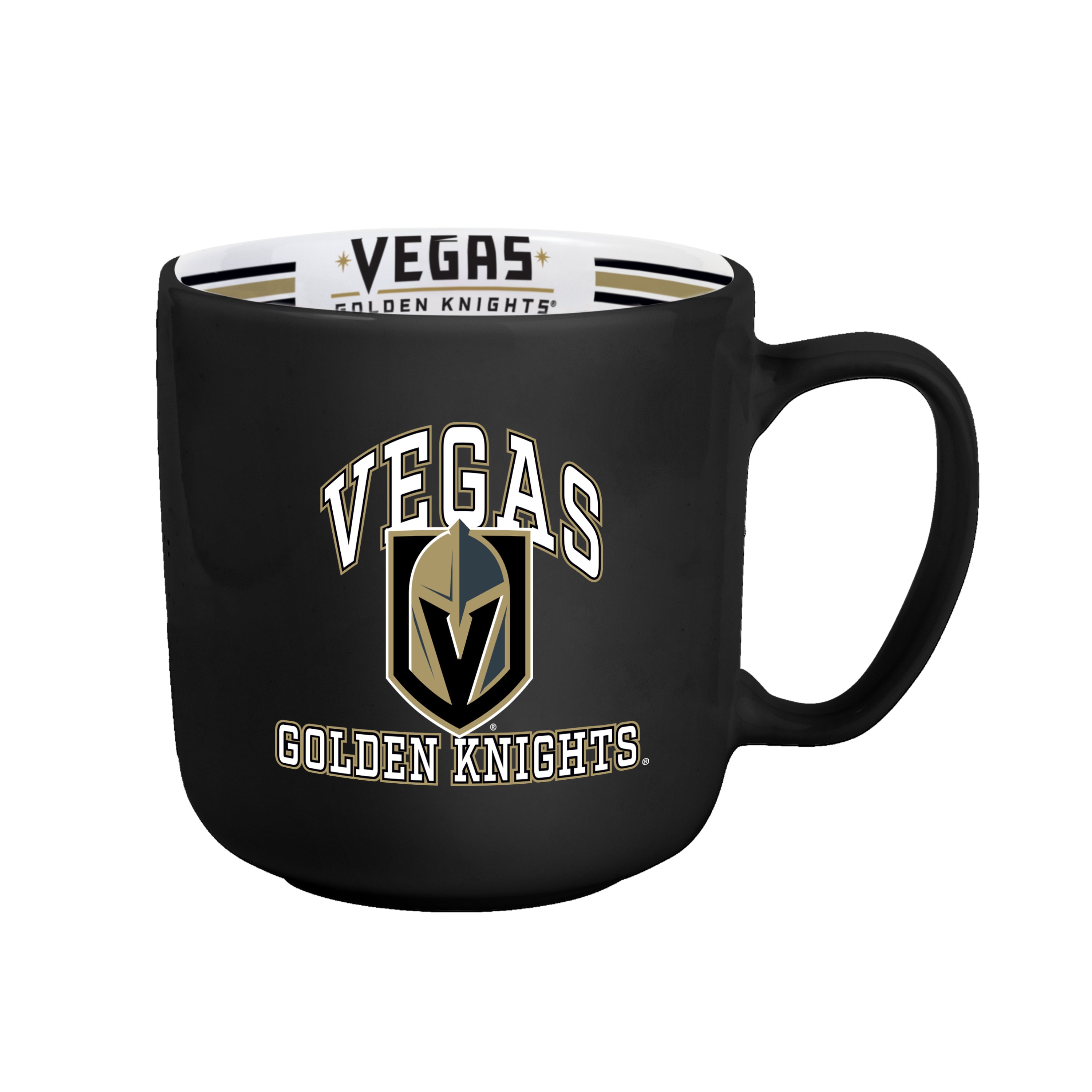 Vegas Golden Knights 15oz Stripe Mug - Sports Gifts, Sports Memorabilia, Sports Collectibles, Fan Shop