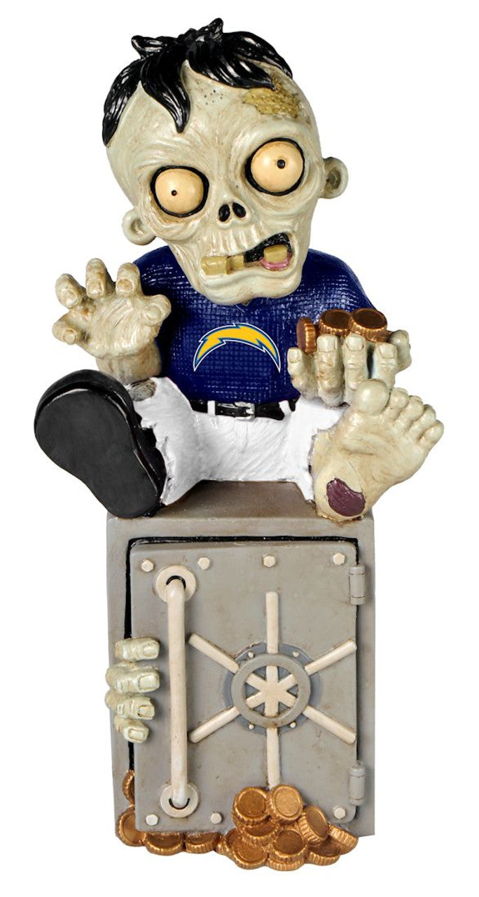 Los Angeles Chargers Zombie Figurine Bank CO - Sports Collectibles, Sports Memorabilia, Sports Fan Shop, Sports Gifts