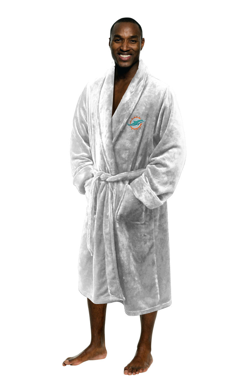 Miami Dolphins Bathrobe Size L/XL - Sports Collectibles, Sports Memorabilia, Sports Fan Shop, Sports Gifts