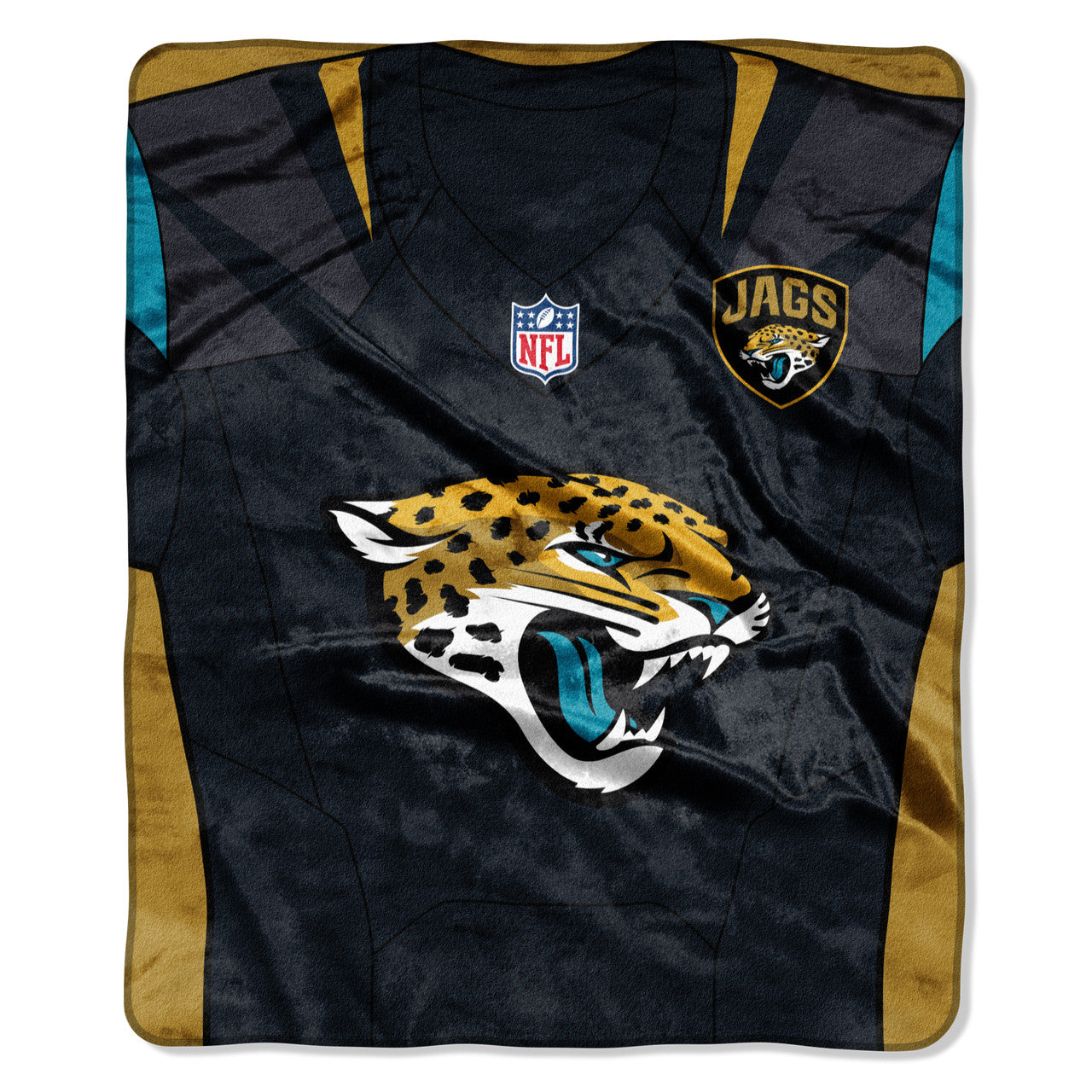 Jacksonville Jaguars Blanket 50x60 Raschel Jersey Design - Sports Collectibles, Sports Memorabilia, Sports Fan Shop, Sports Gifts