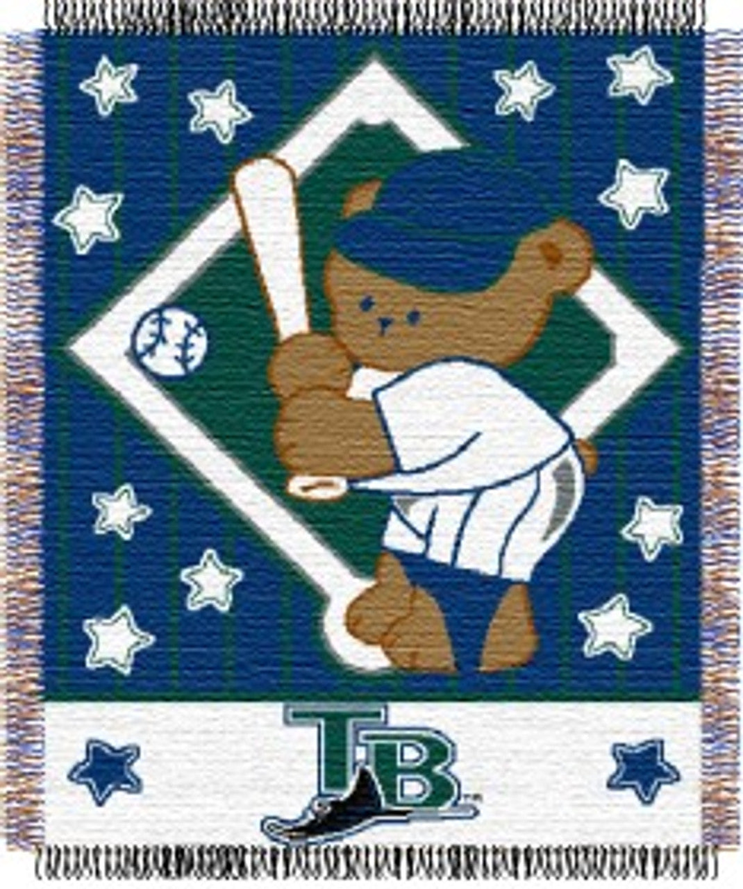 Tampa Bay Rays Blanket 36x48 Woven Baby Throw - Sports Collectibles, Sports Memorabilia, Sports Fan Shop, Sports Gifts
