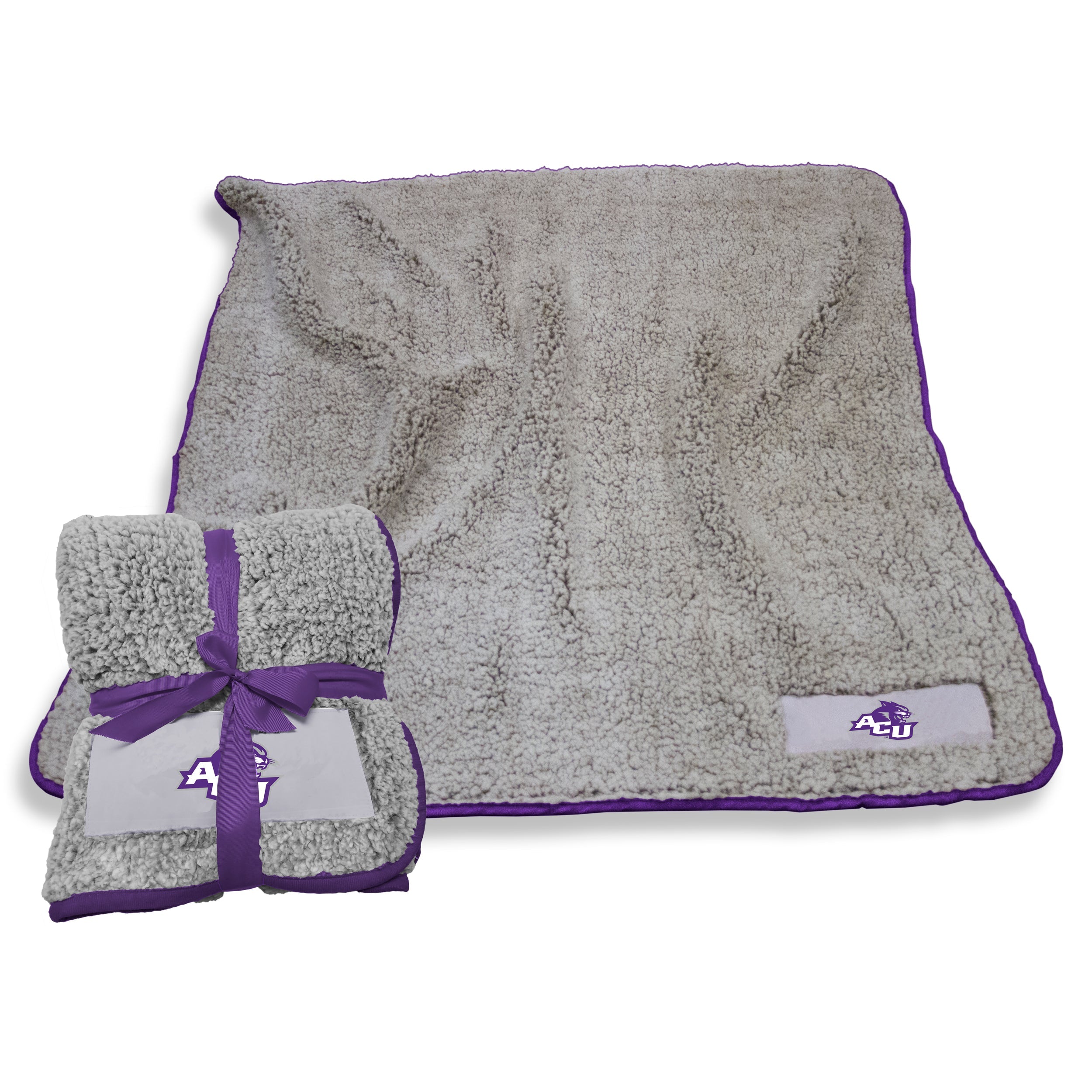The Frosty Fleece Throw from Abilene Christian University is a top-selling, luxurious blanket made of warm sherpa material. It's machine washable, features a team logo, and is perfect for various activities. Ideal for gifting, it measures 50x60 and includes a lifetime guarantee.