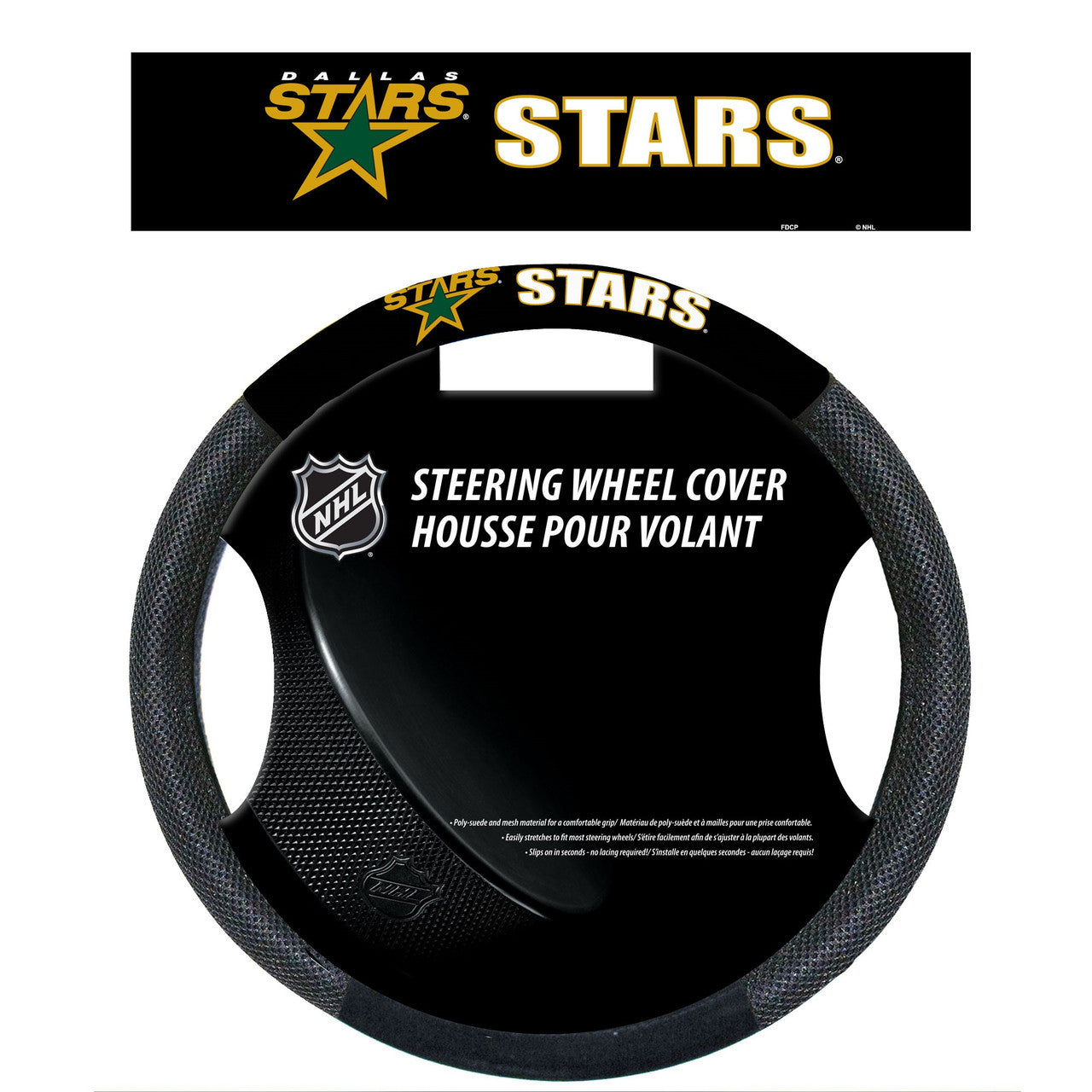 Dallas Stars Steering Wheel Cover Mesh Style Alternate CO - Sports Collectibles, Sports Memorabilia, Sports Fan Shop, Sports Gifts